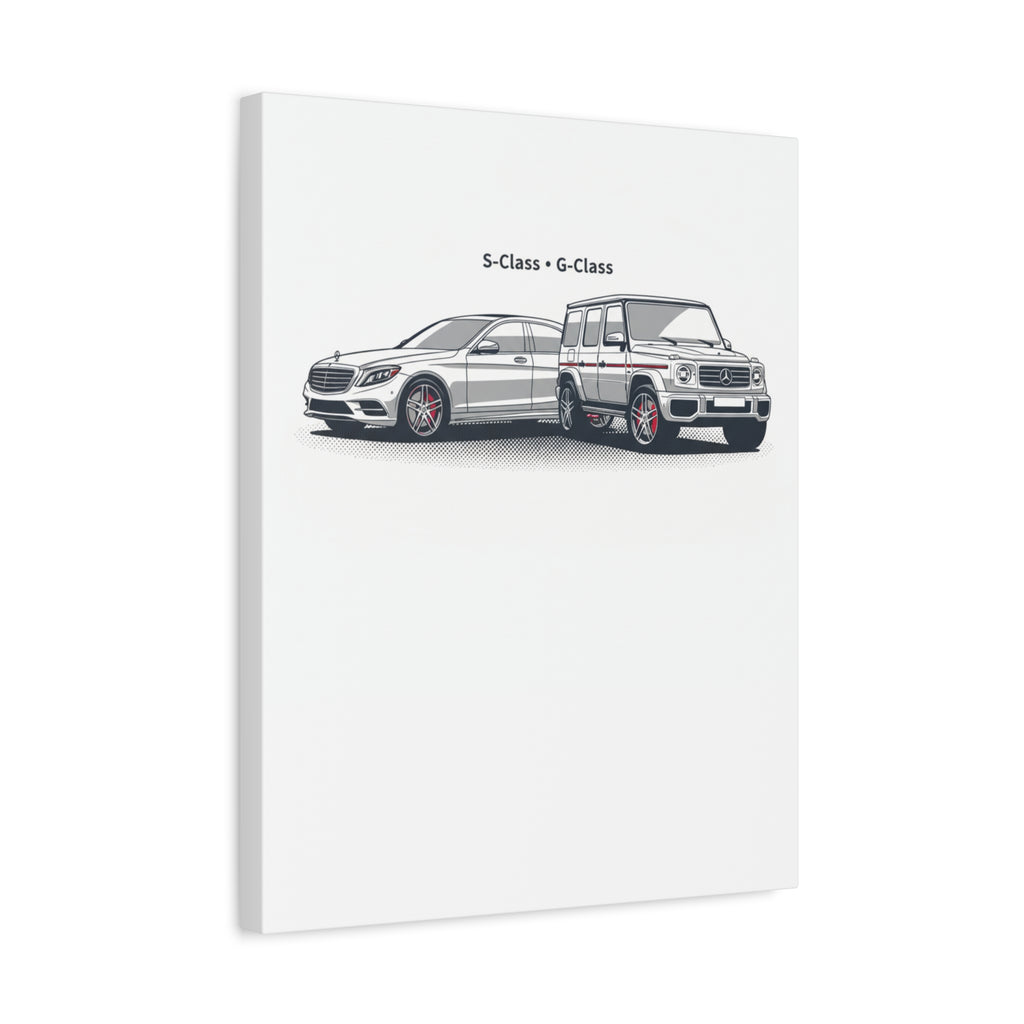 Mercedes S-Class & G-Class Matte Canvas Wall Art — Stretched 1.25"