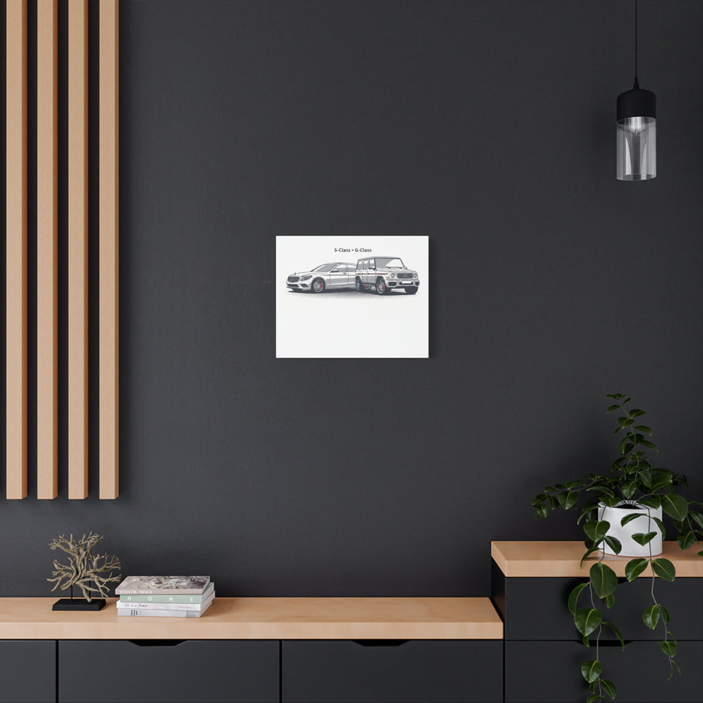 Mercedes S-Class & G-Class Matte Canvas Wall Art — Stretched 1.25"