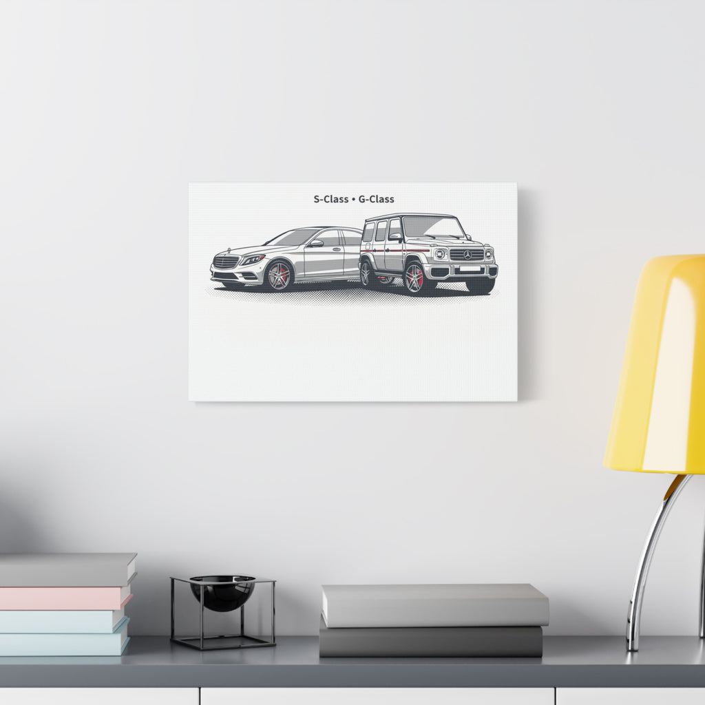 Mercedes S-Class & G-Class Matte Canvas Wall Art — Stretched 1.25"
