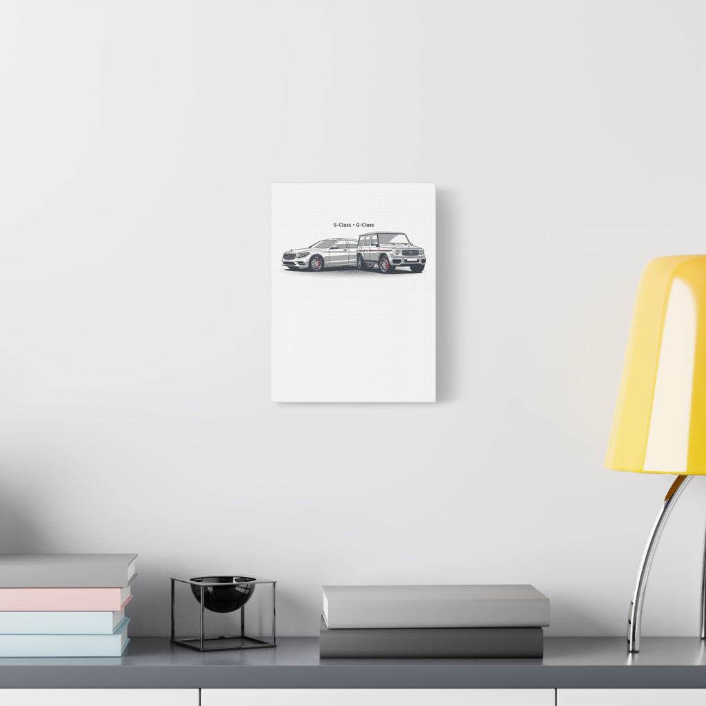 Mercedes S-Class & G-Class Matte Canvas Wall Art — Stretched 1.25"