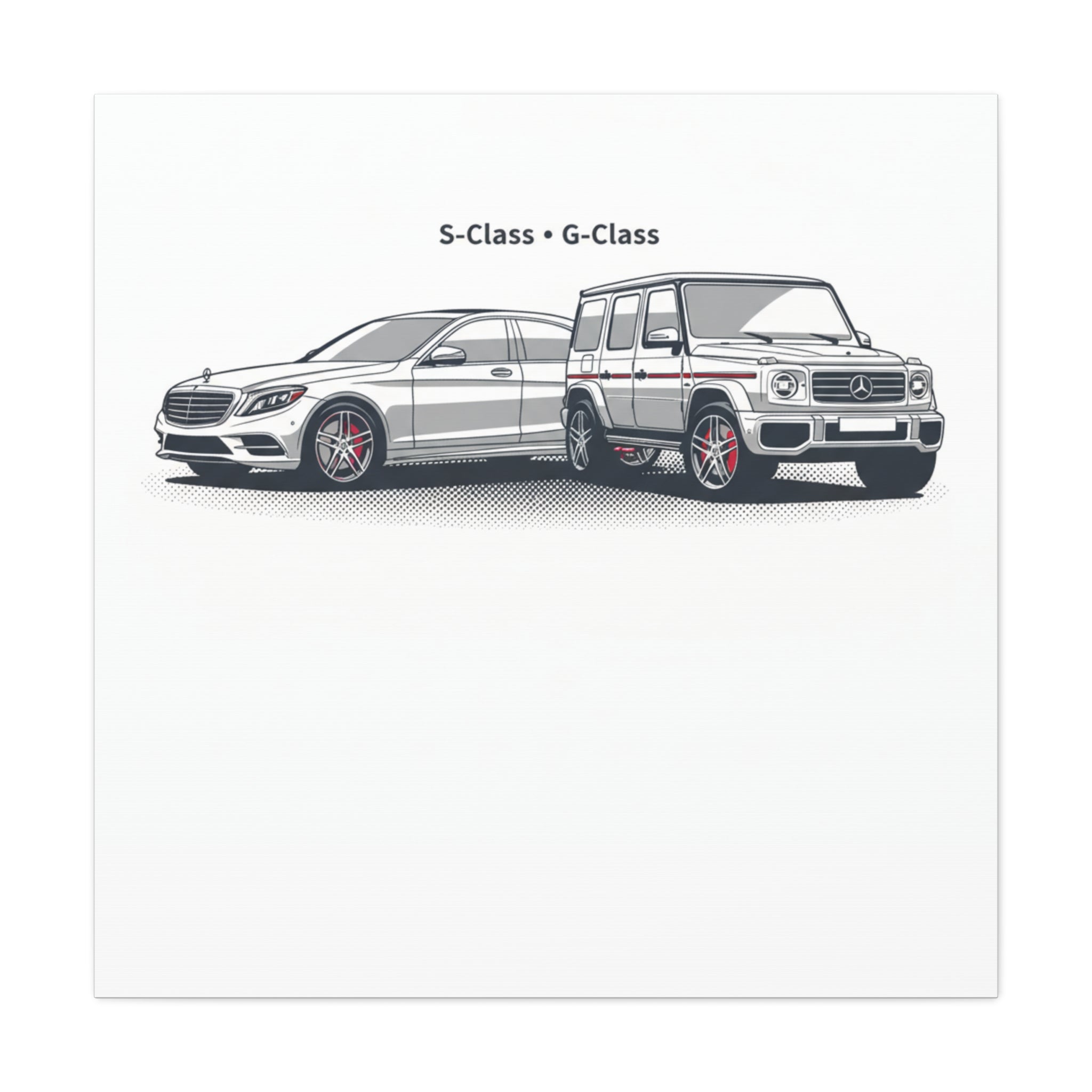 Mercedes S-Class & G-Class Matte Canvas Wall Art — Stretched 1.25"