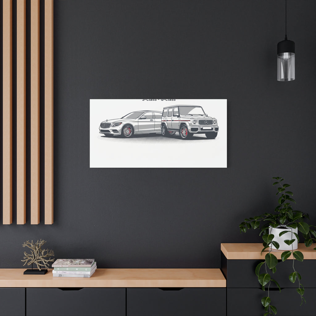 Mercedes S-Class & G-Class Matte Canvas Wall Art — Stretched 1.25"