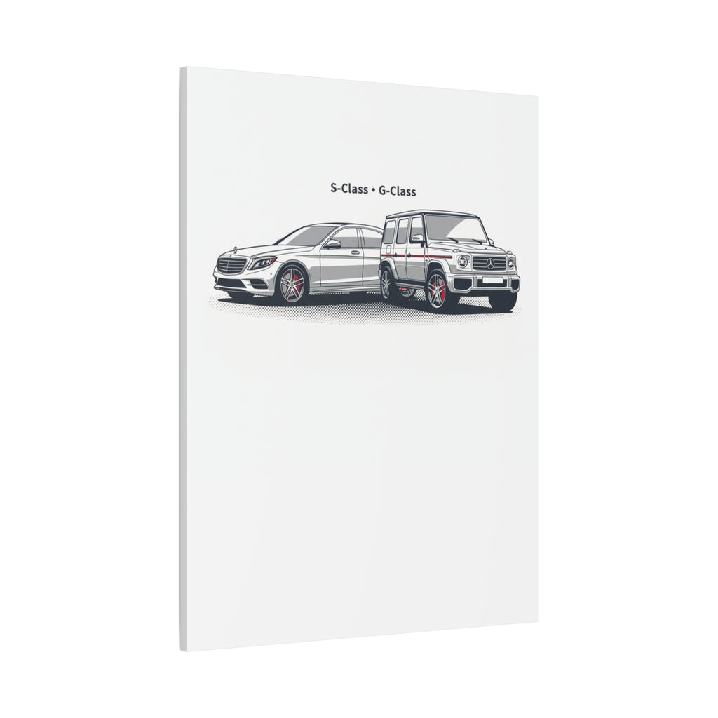 Mercedes S-Class & G-Class Matte Canvas Wall Art — Stretched 1.25"