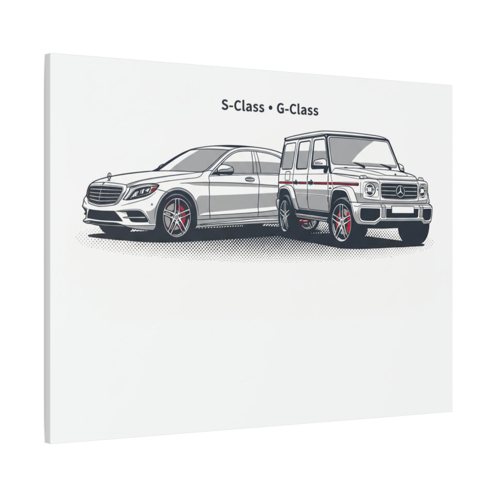 Mercedes S-Class & G-Class Matte Canvas Wall Art — Stretched 1.25"