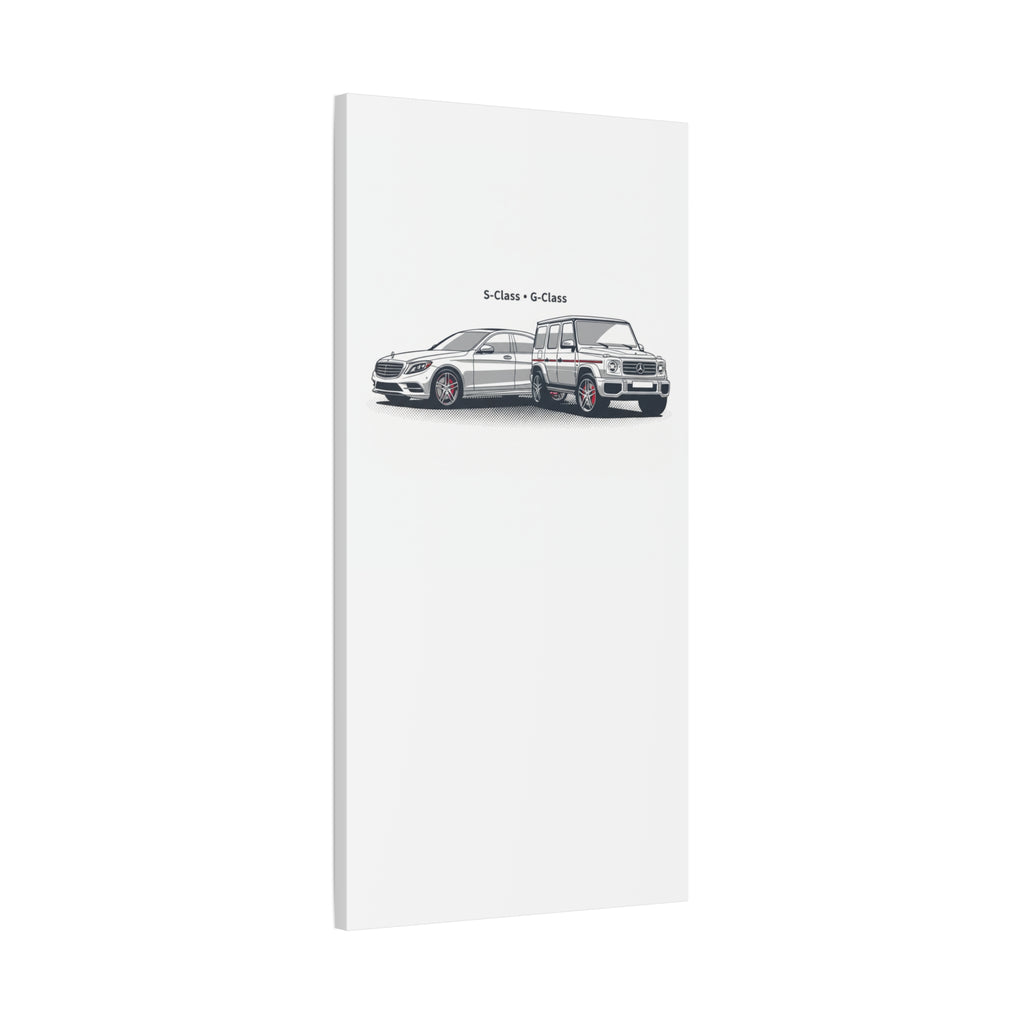 Mercedes S-Class & G-Class Matte Canvas Wall Art — Stretched 1.25"