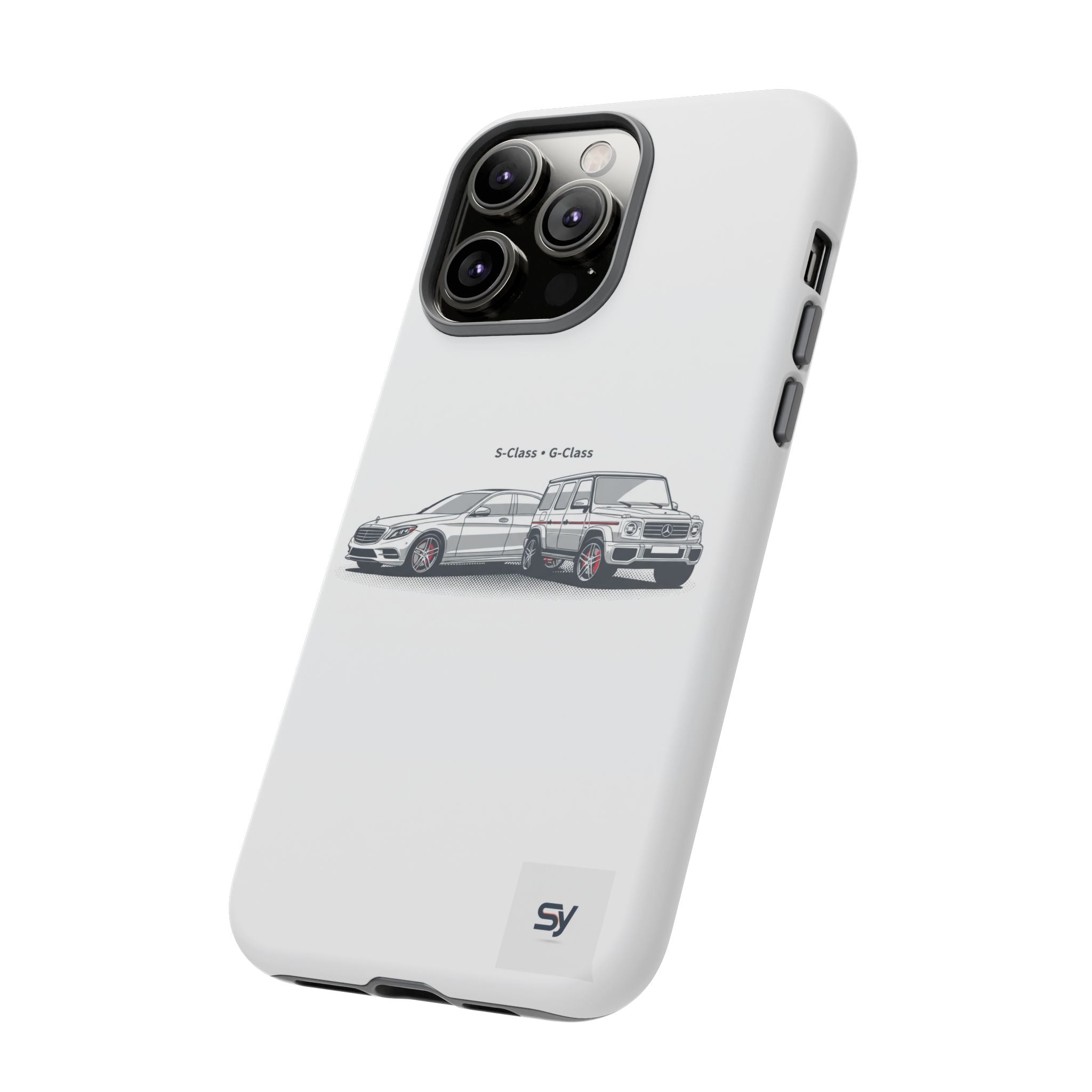 Phone Case - Twin Mercedes S-Class Illustration ("S-Class + S-Class")