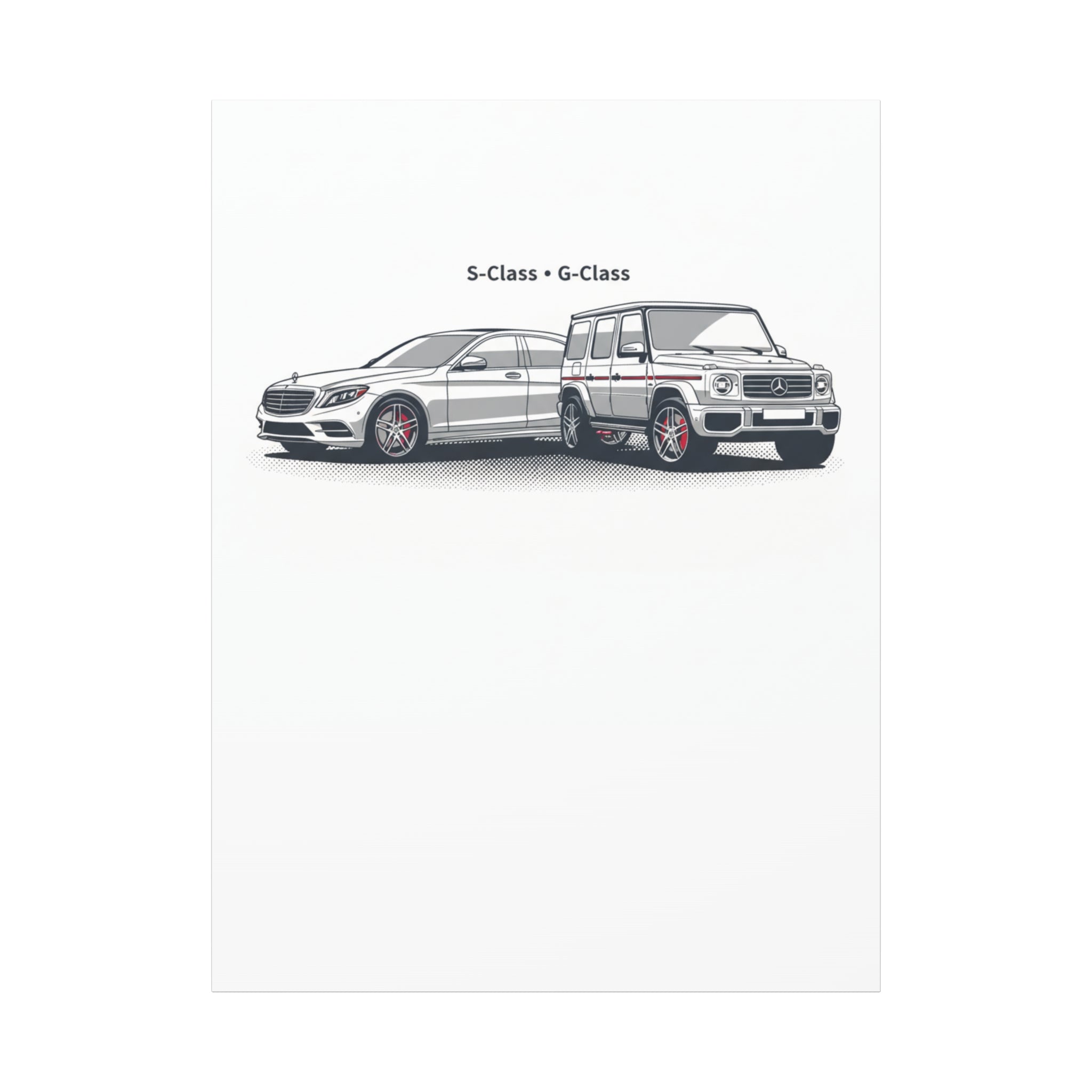 Mercedes S-Class & G-Class Matte Canvas Wall Art — Stretched 1.25"