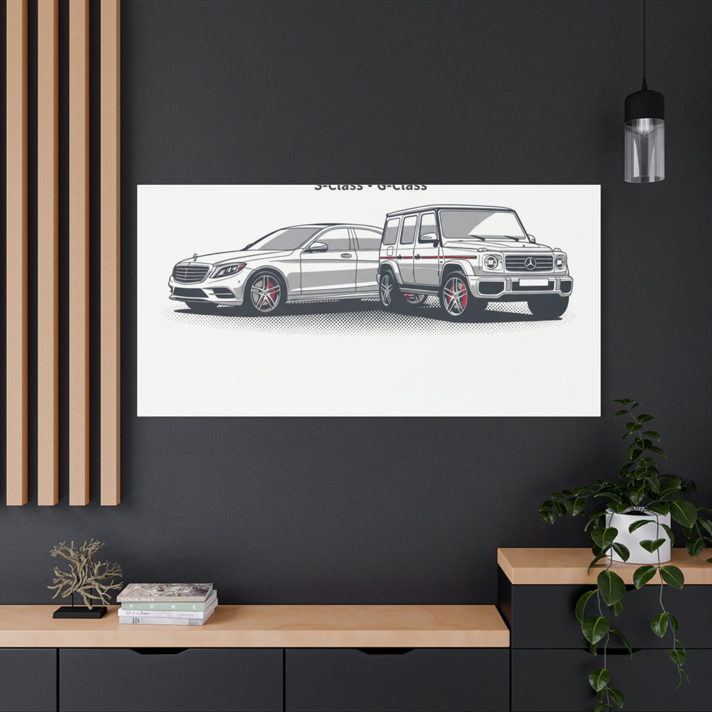 Mercedes S-Class & G-Class Matte Canvas Wall Art — Stretched 1.25"