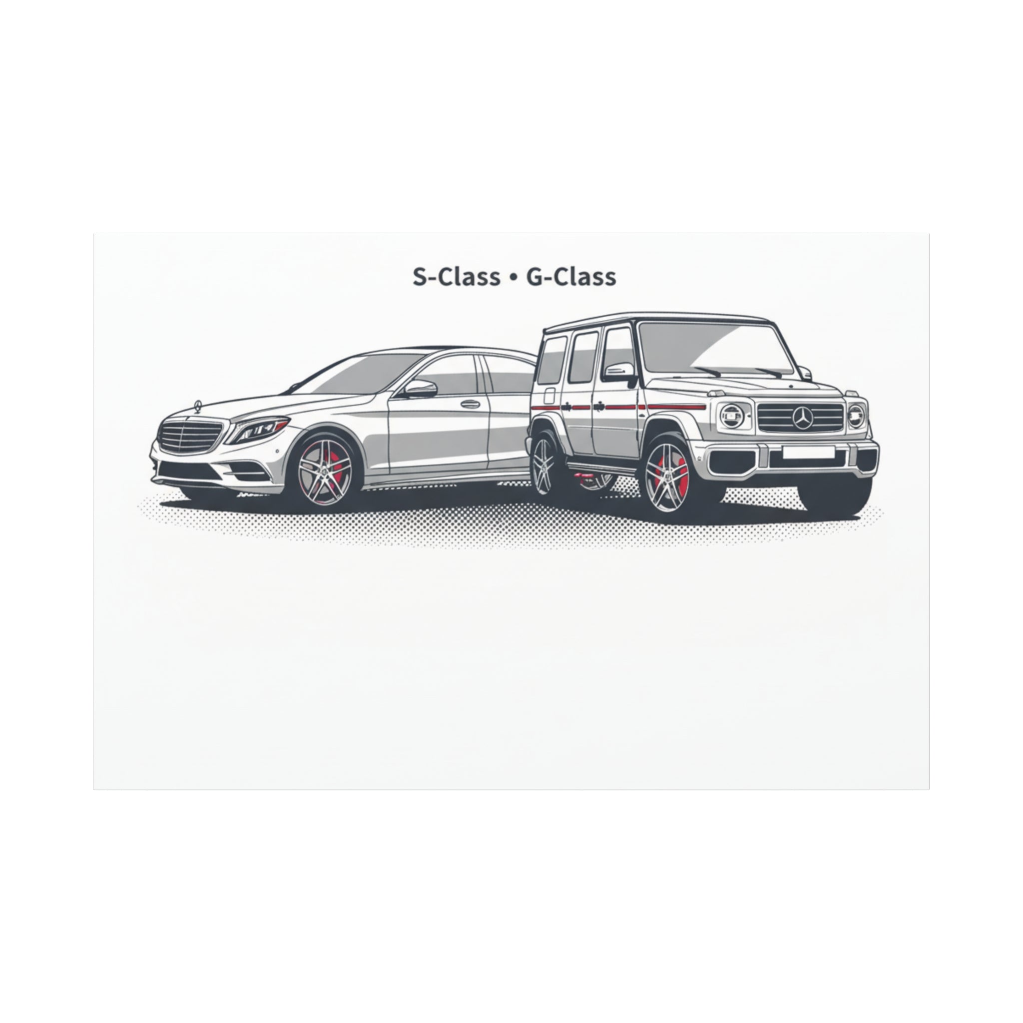 Mercedes S-Class & G-Class Matte Canvas Wall Art — Stretched 1.25"