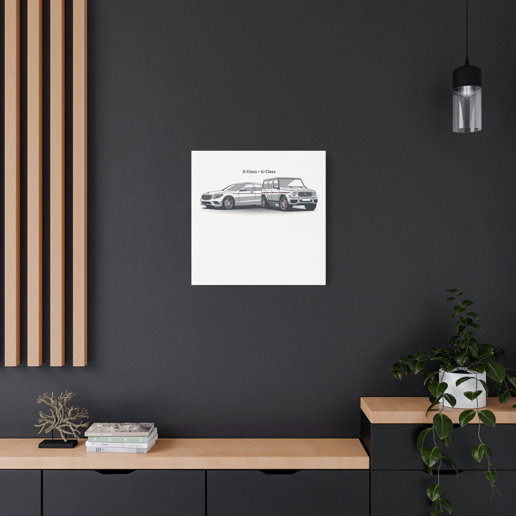 Mercedes S-Class & G-Class Matte Canvas Wall Art — Stretched 1.25"