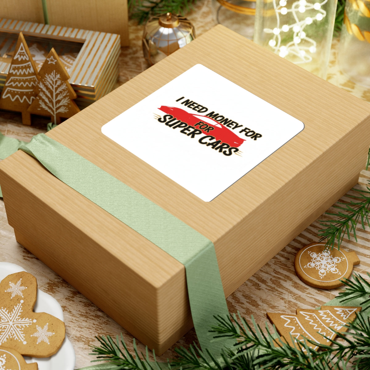 I Need Money for Super Cars Sticker — Car Lover Vinyl Decal