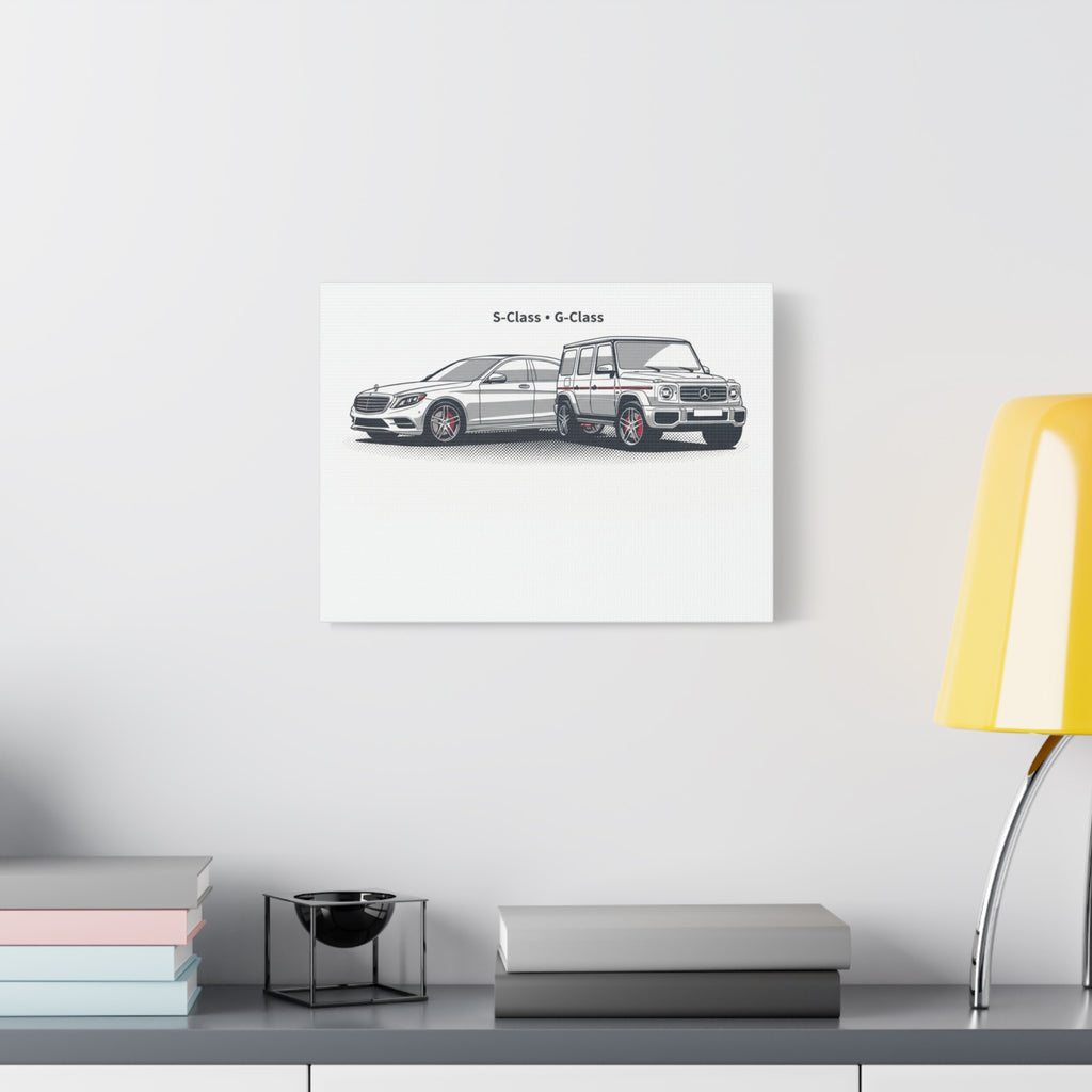 Mercedes S-Class & G-Class Matte Canvas Wall Art — Stretched 1.25"