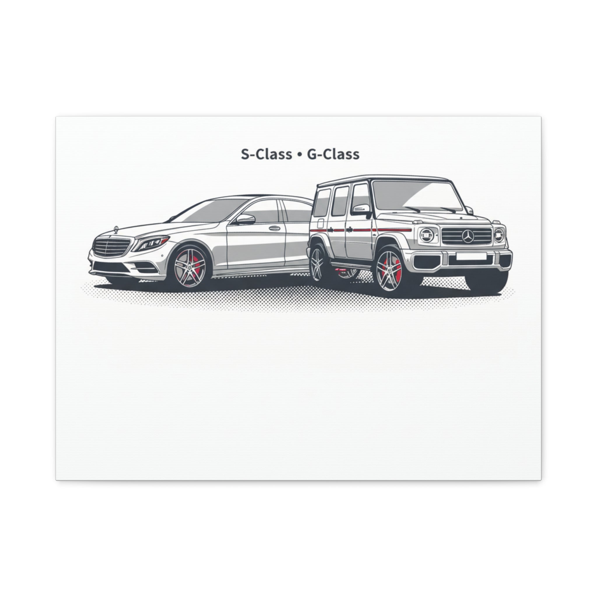 Mercedes S-Class & G-Class Matte Canvas Wall Art — Stretched 1.25"