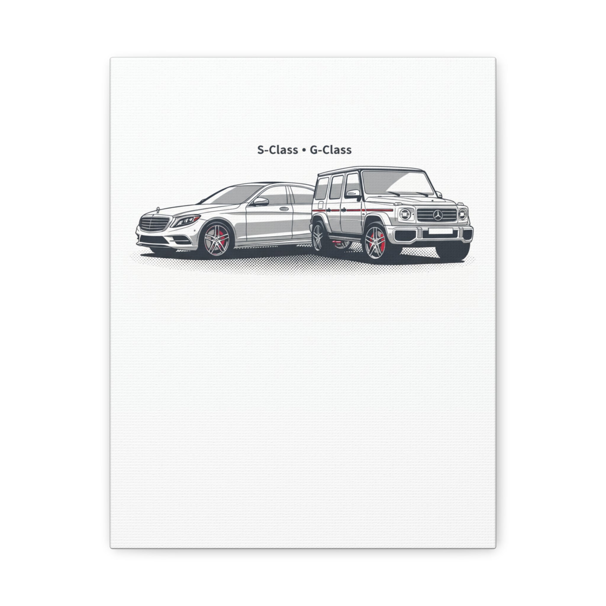 Mercedes S-Class & G-Class Matte Canvas Wall Art — Stretched 1.25"