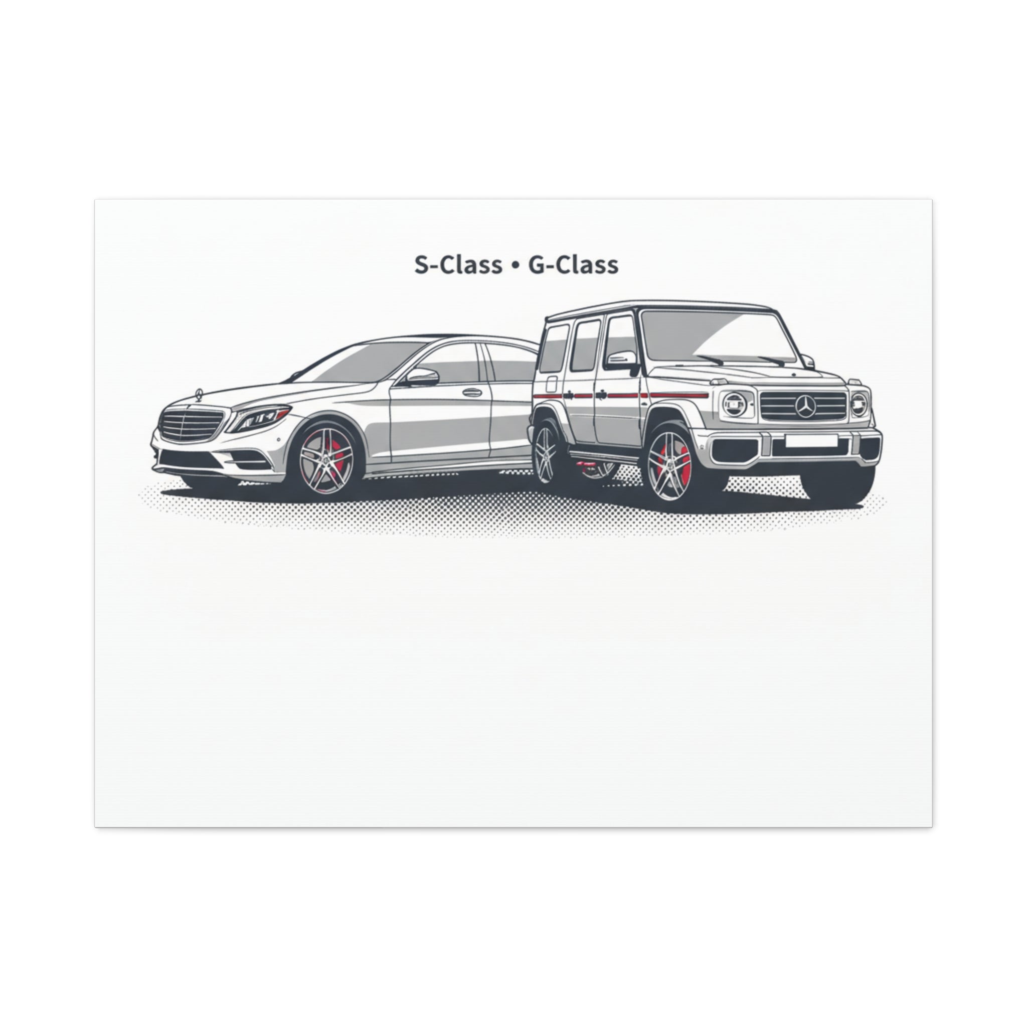 Mercedes S-Class & G-Class Matte Canvas Wall Art — Stretched 1.25"
