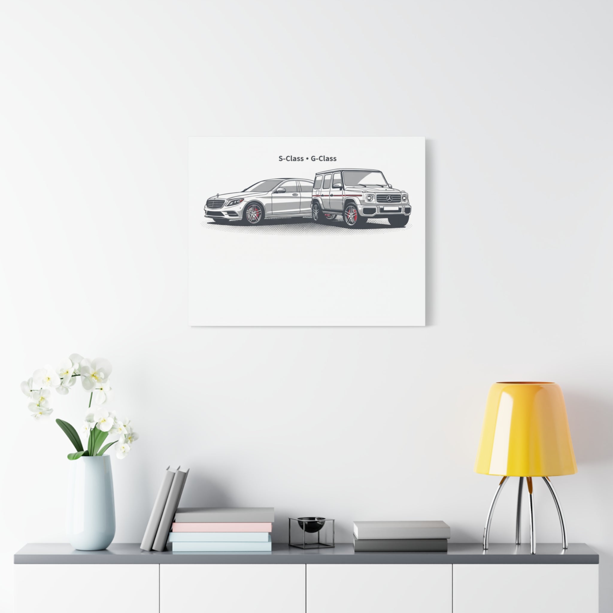 Mercedes S-Class & G-Class Matte Canvas Wall Art — Stretched 1.25"