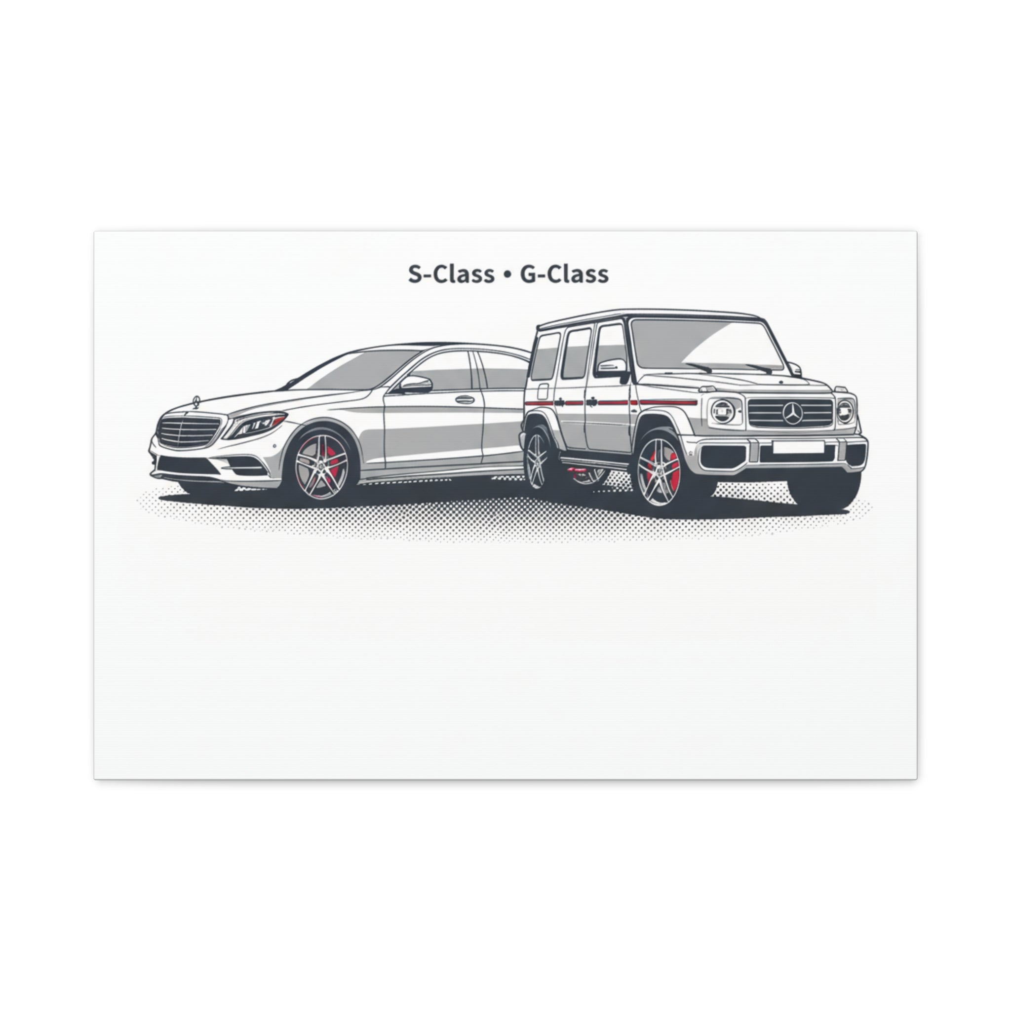 Mercedes S-Class & G-Class Matte Canvas Wall Art — Stretched 1.25"