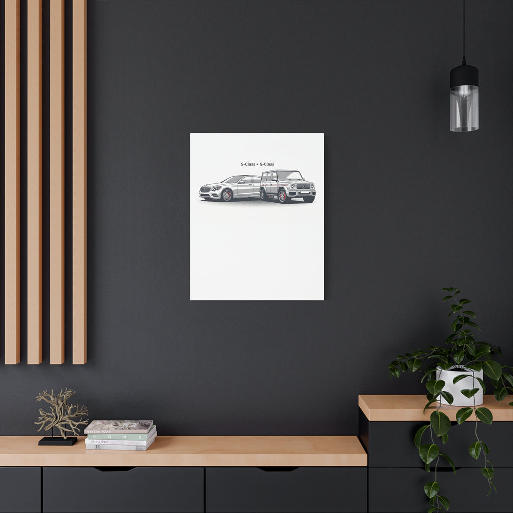 Mercedes S-Class & G-Class Matte Canvas Wall Art — Stretched 1.25"