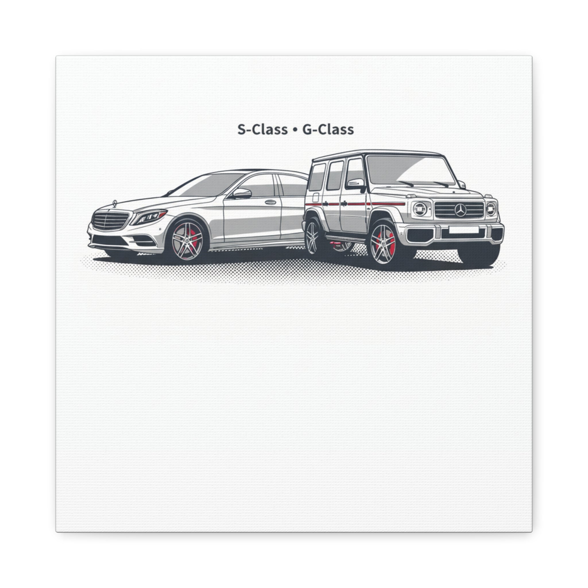 Mercedes S-Class & G-Class Matte Canvas Wall Art — Stretched 1.25"