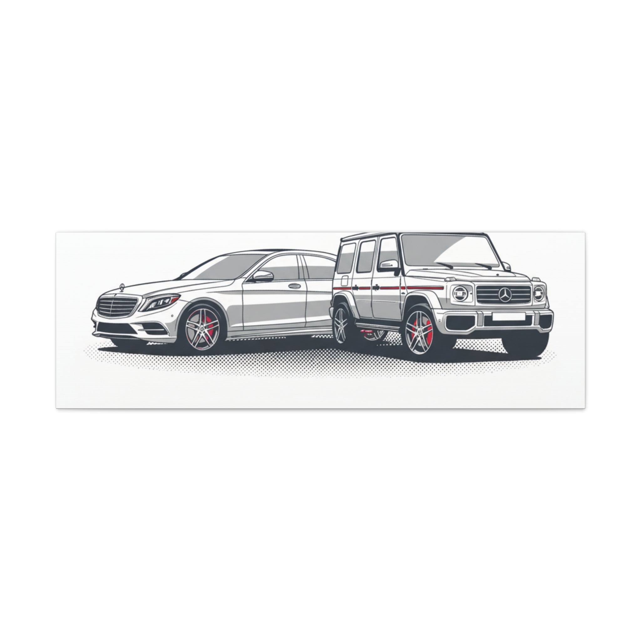 Mercedes S-Class & G-Class Matte Canvas Wall Art — Stretched 1.25"