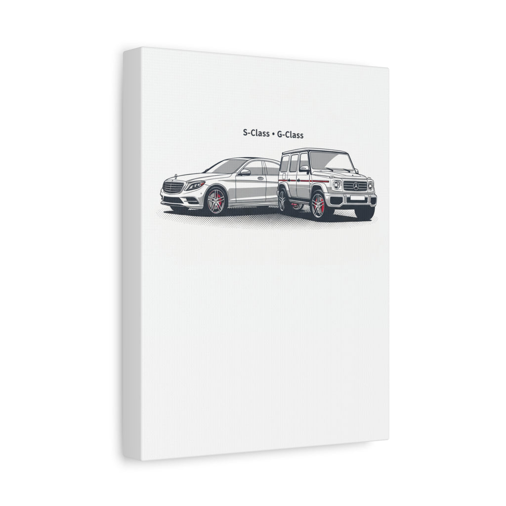 Mercedes S-Class & G-Class Matte Canvas Wall Art — Stretched 1.25"