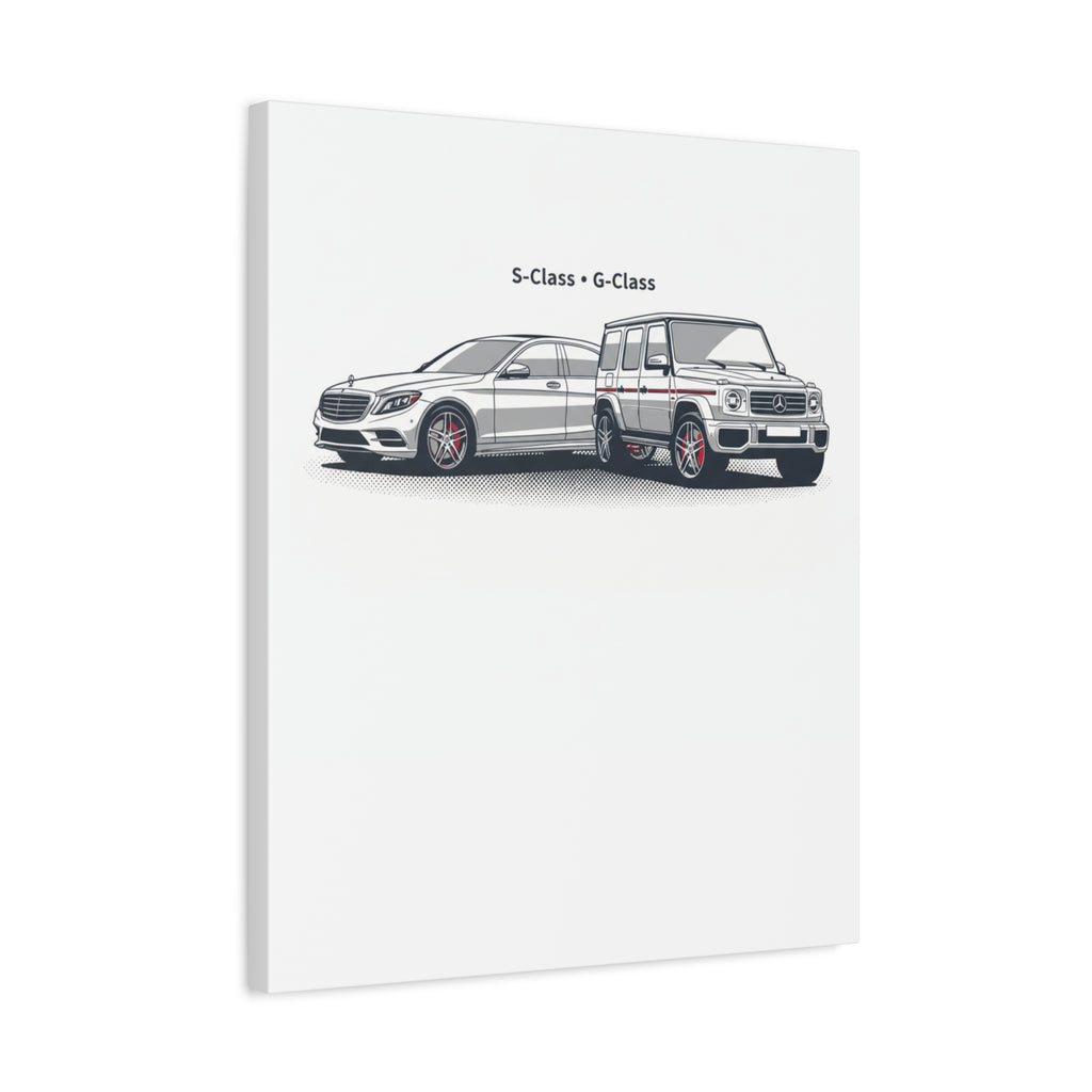 Mercedes S-Class & G-Class Matte Canvas Wall Art — Stretched 1.25"