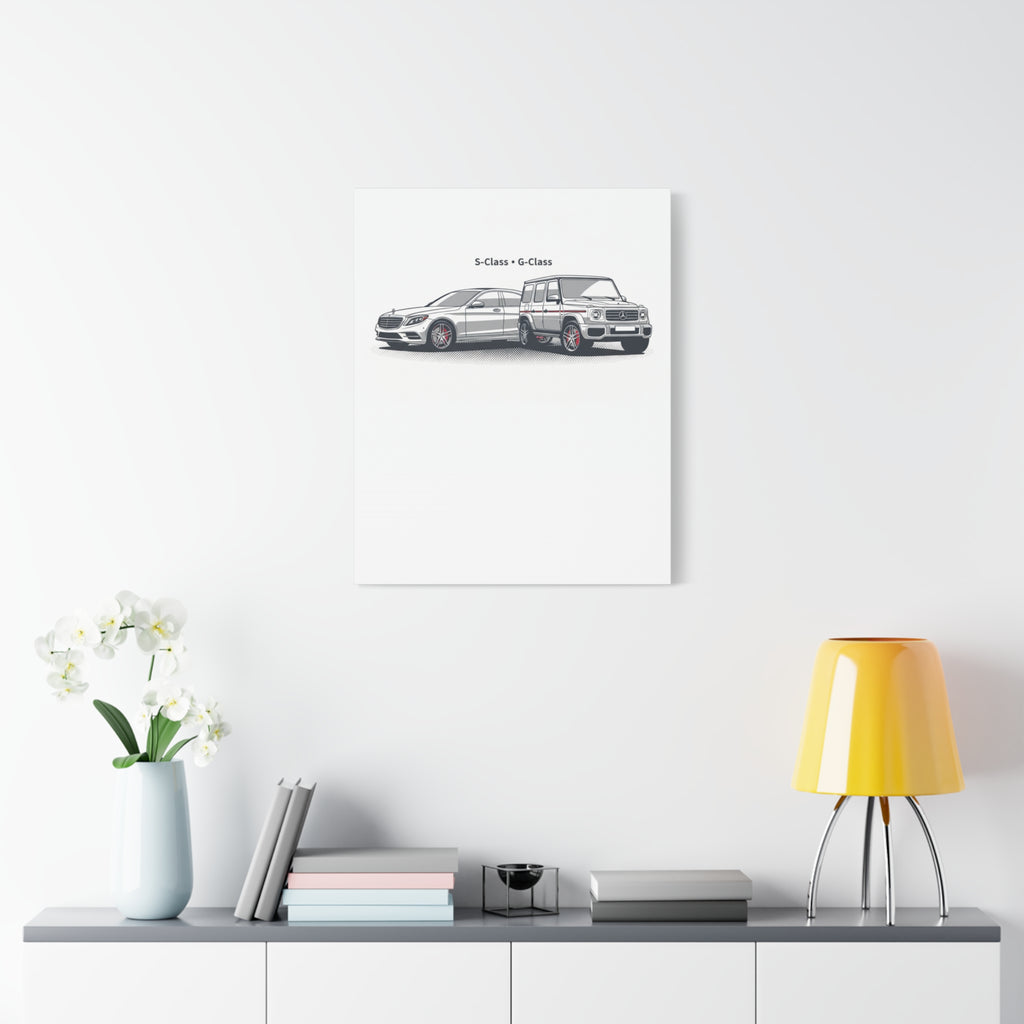 Mercedes S-Class & G-Class Matte Canvas Wall Art — Stretched 1.25"