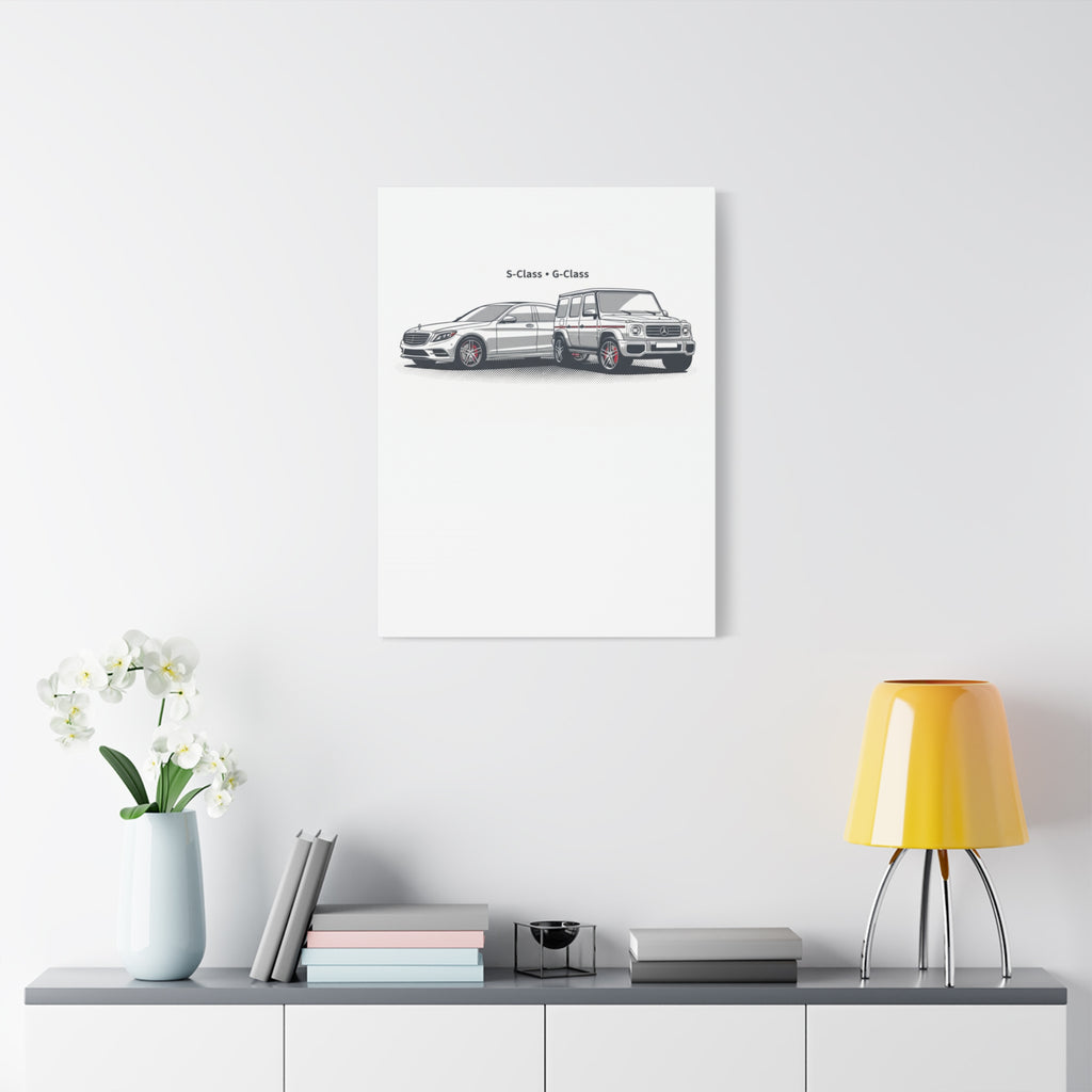 Mercedes S-Class & G-Class Matte Canvas Wall Art — Stretched 1.25"