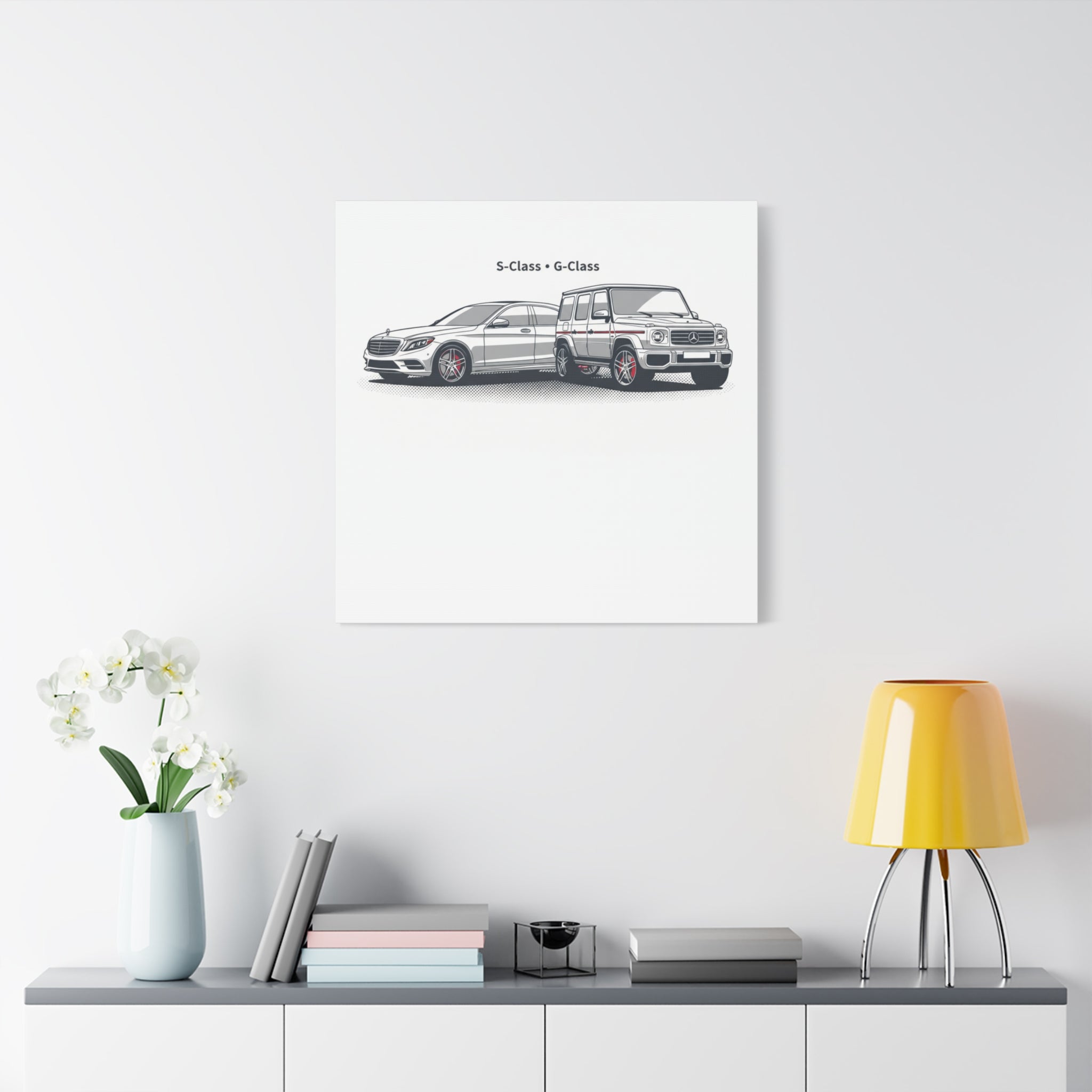 Mercedes S-Class & G-Class Matte Canvas Wall Art — Stretched 1.25"