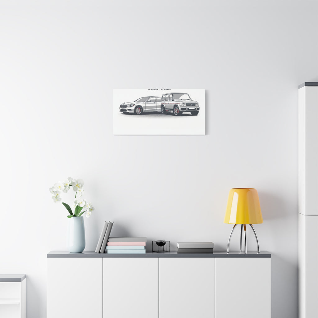 Mercedes S-Class & G-Class Matte Canvas Wall Art — Stretched 1.25"