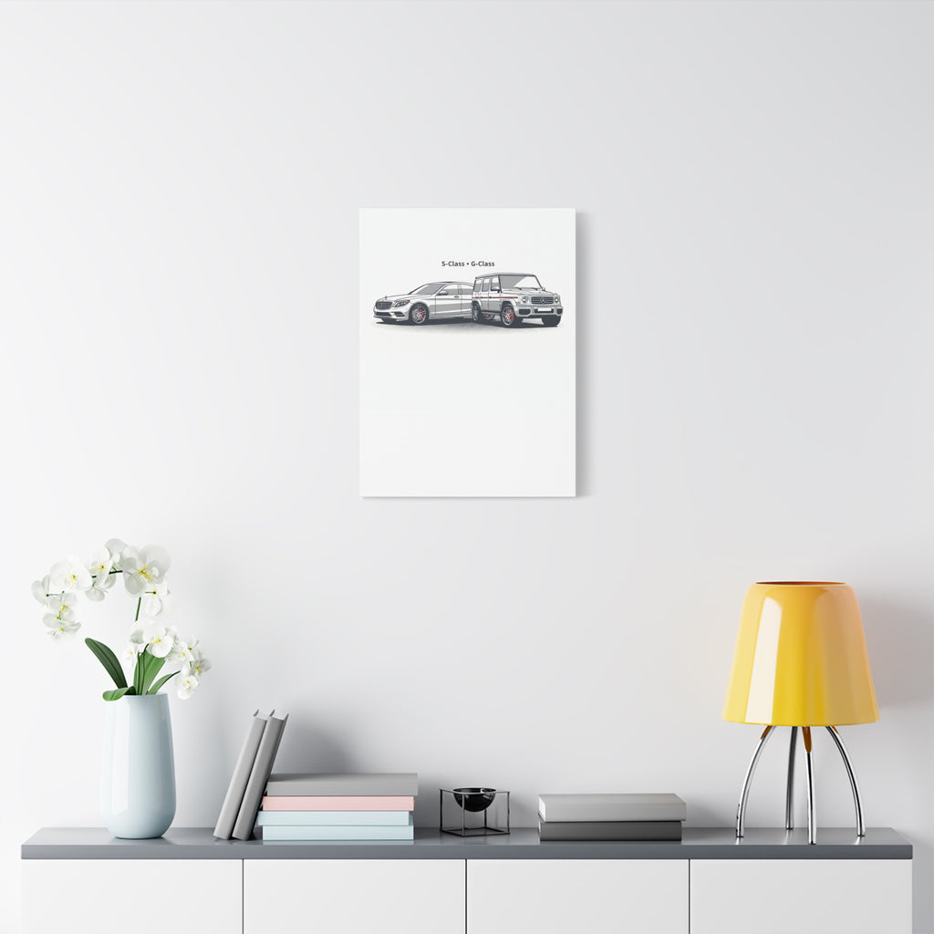 Mercedes S-Class & G-Class Matte Canvas Wall Art — Stretched 1.25"