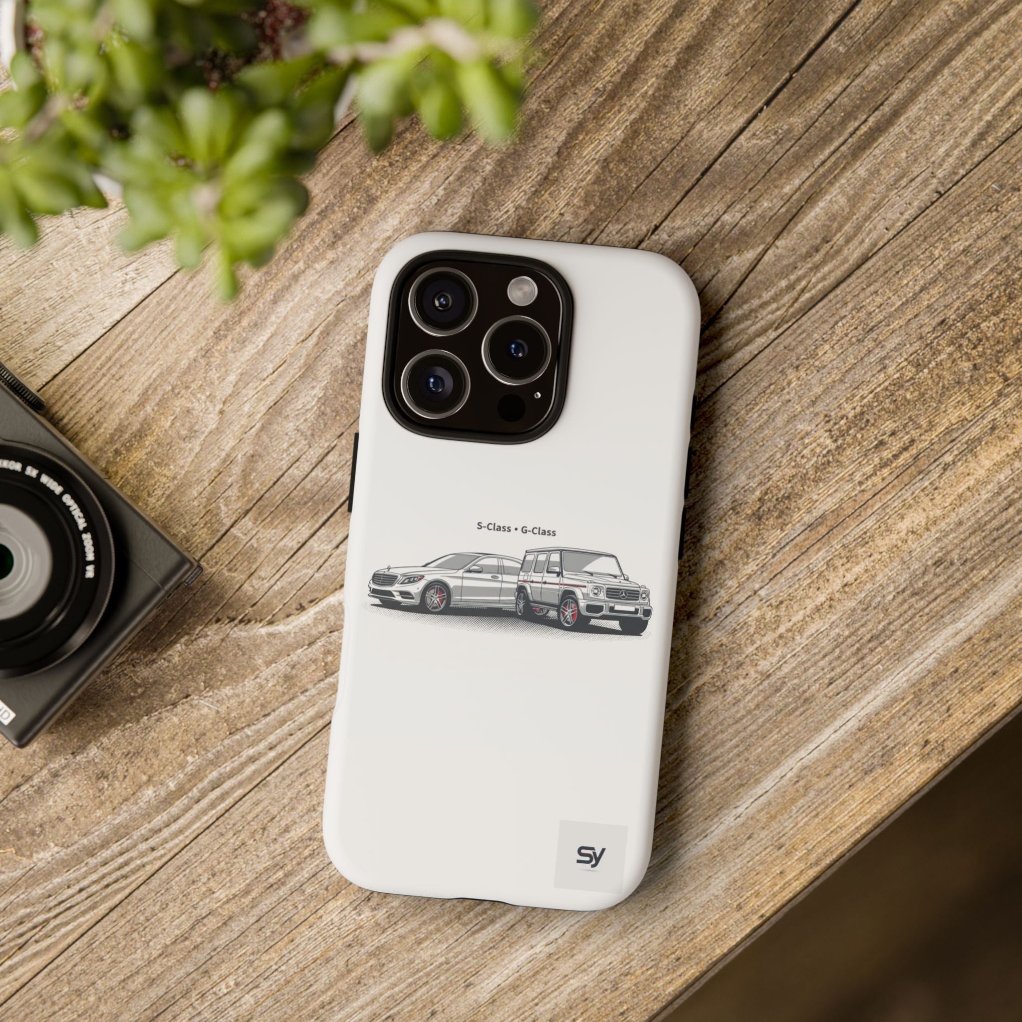 Phone Case - Twin Mercedes S-Class Illustration ("S-Class + S-Class")