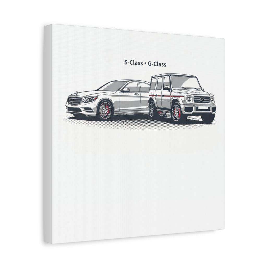 Mercedes S-Class & G-Class Matte Canvas Wall Art — Stretched 1.25"