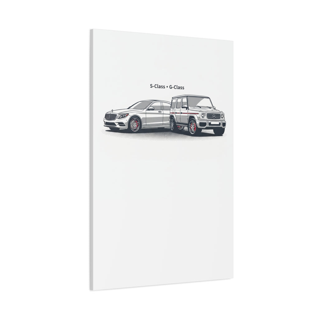 Mercedes S-Class & G-Class Matte Canvas Wall Art — Stretched 1.25"