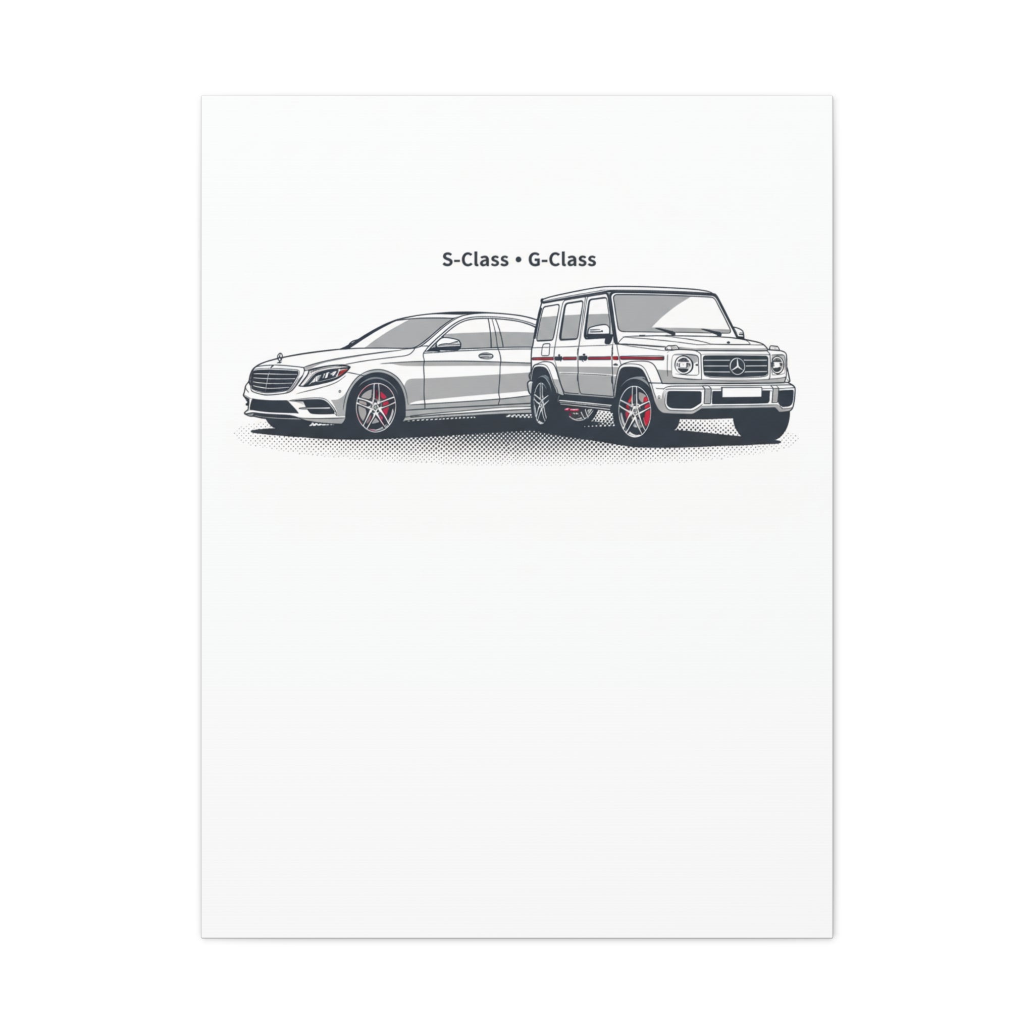Mercedes S-Class & G-Class Matte Canvas Wall Art — Stretched 1.25"