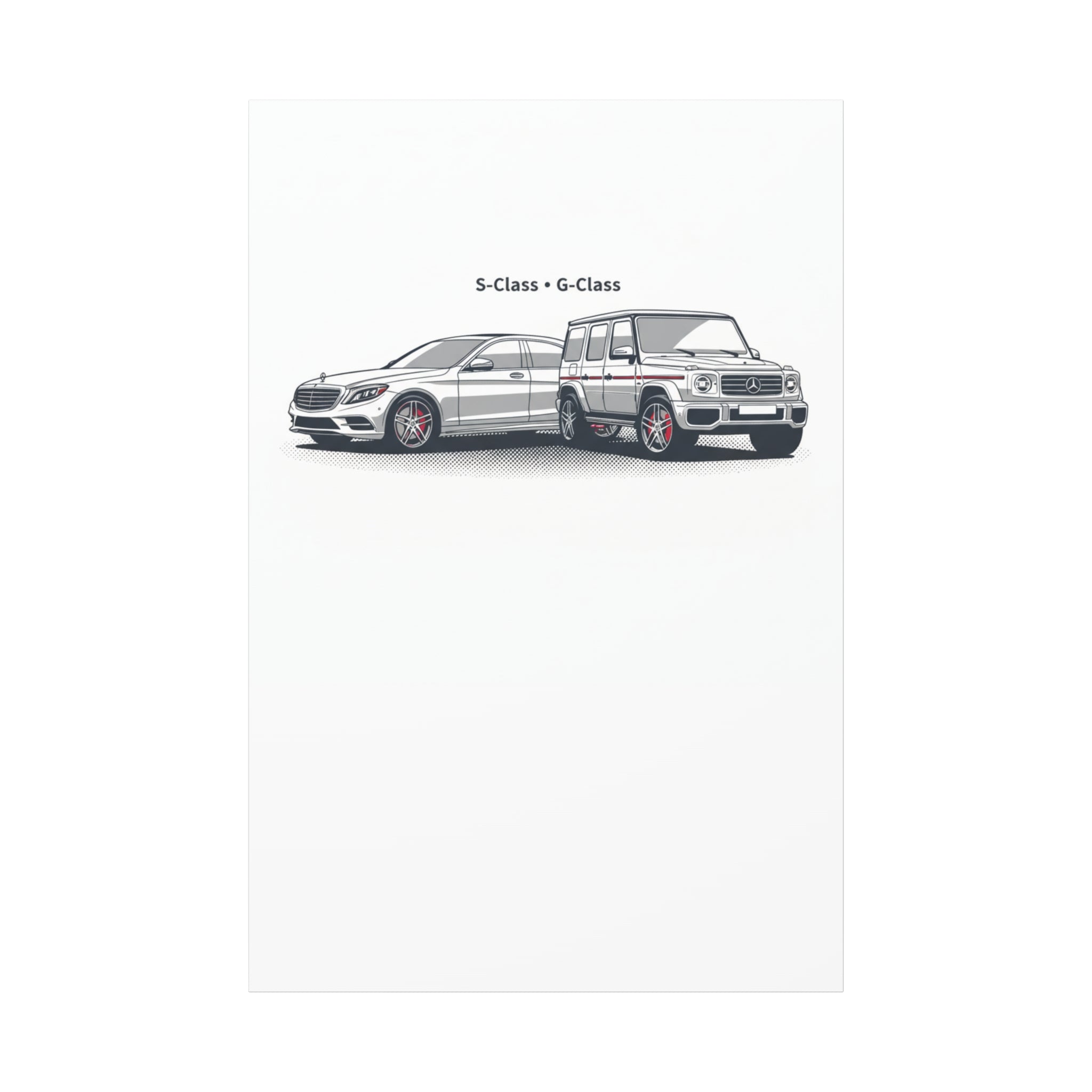 Mercedes S-Class & G-Class Matte Canvas Wall Art — Stretched 1.25"
