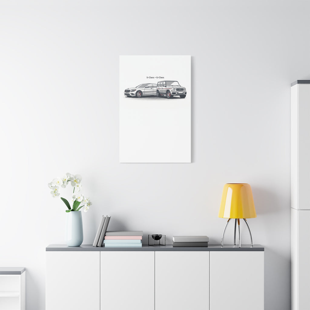 Mercedes S-Class & G-Class Matte Canvas Wall Art — Stretched 1.25"