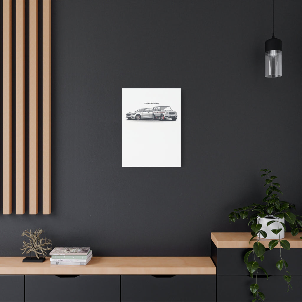 Mercedes S-Class & G-Class Matte Canvas Wall Art — Stretched 1.25"