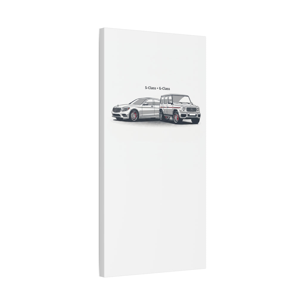 Mercedes S-Class & G-Class Matte Canvas Wall Art — Stretched 1.25"