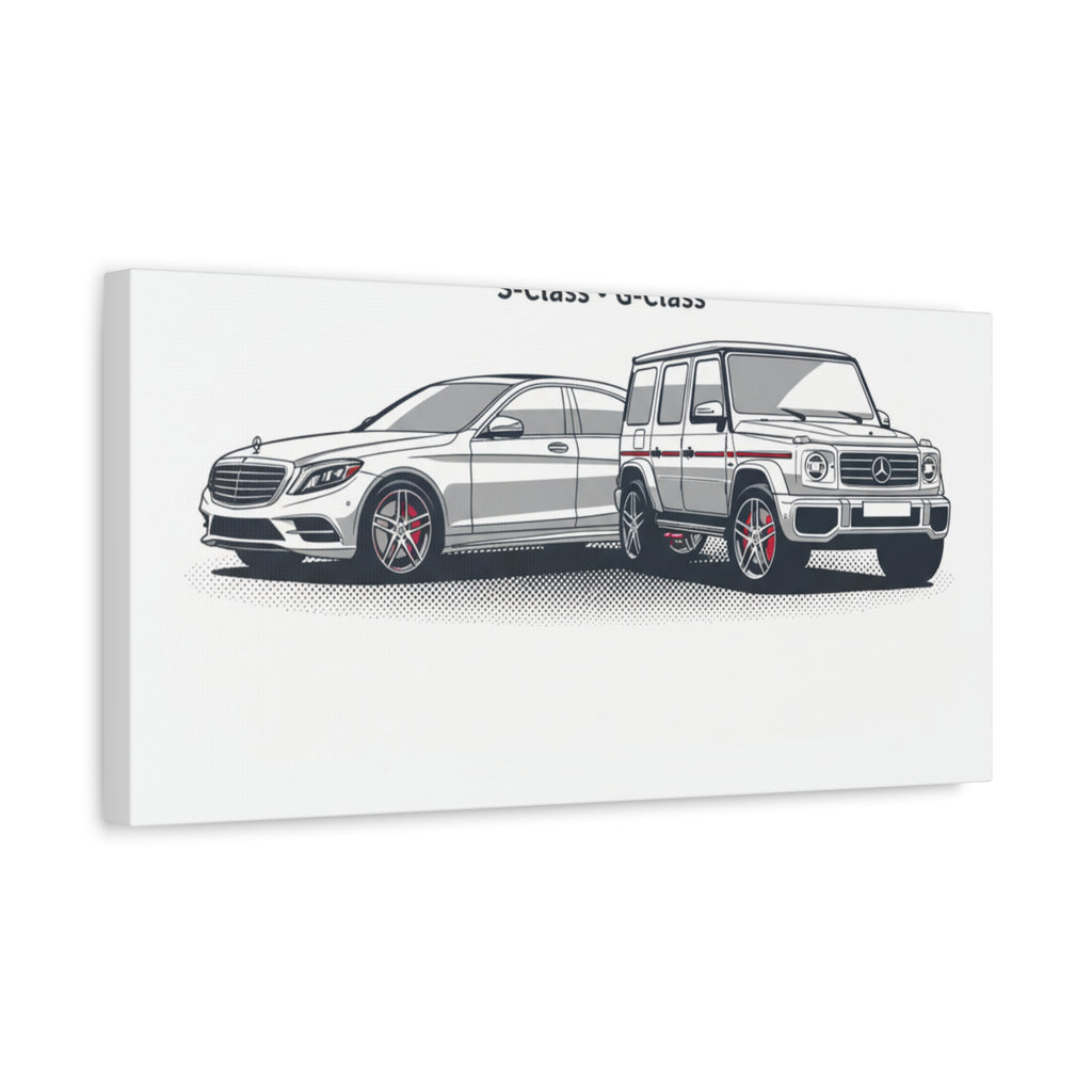 Mercedes S-Class & G-Class Matte Canvas Wall Art — Stretched 1.25"