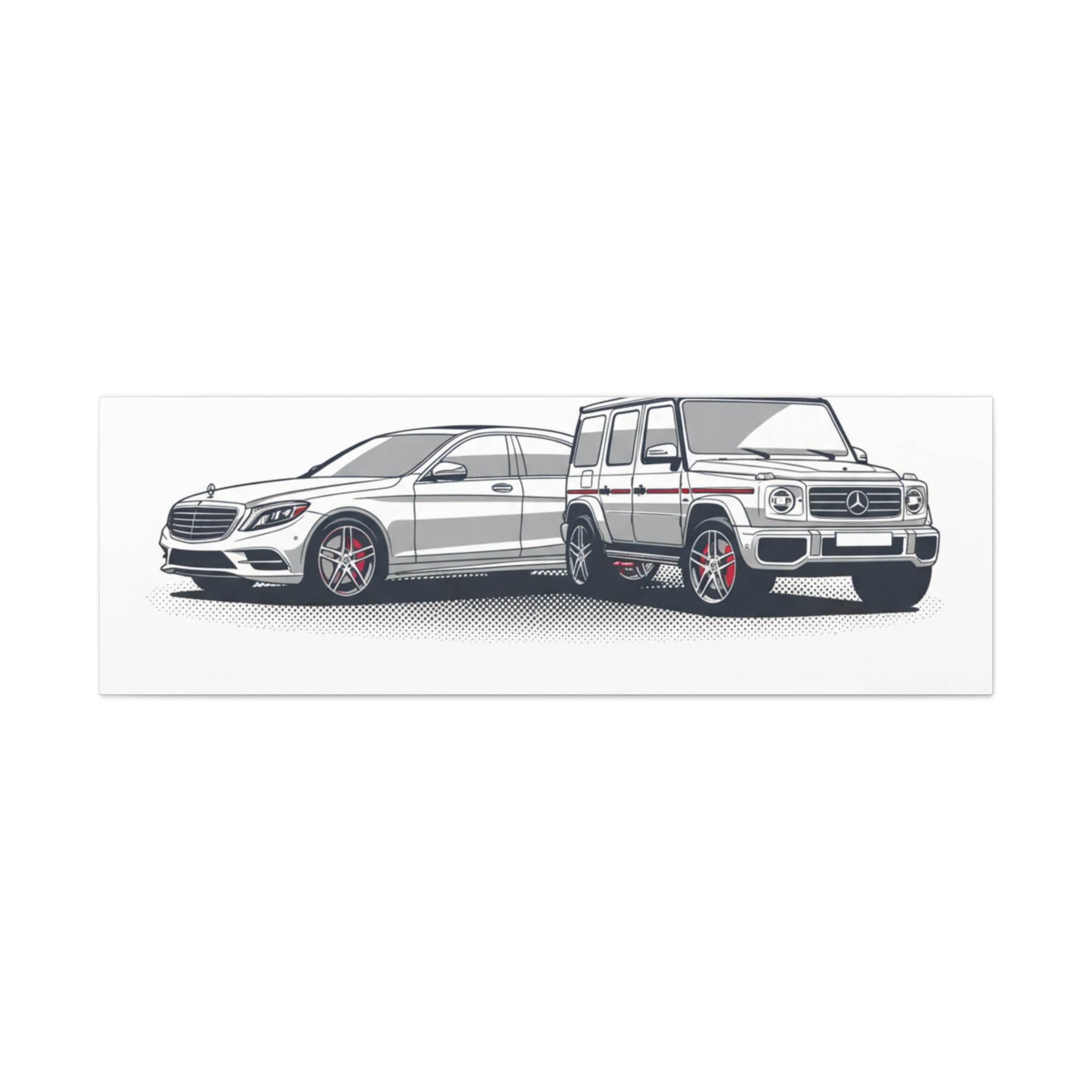Mercedes S-Class & G-Class Matte Canvas Wall Art — Stretched 1.25"
