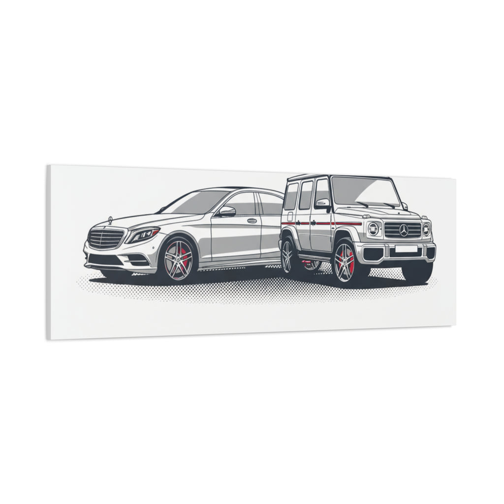 Mercedes S-Class & G-Class Matte Canvas Wall Art — Stretched 1.25"