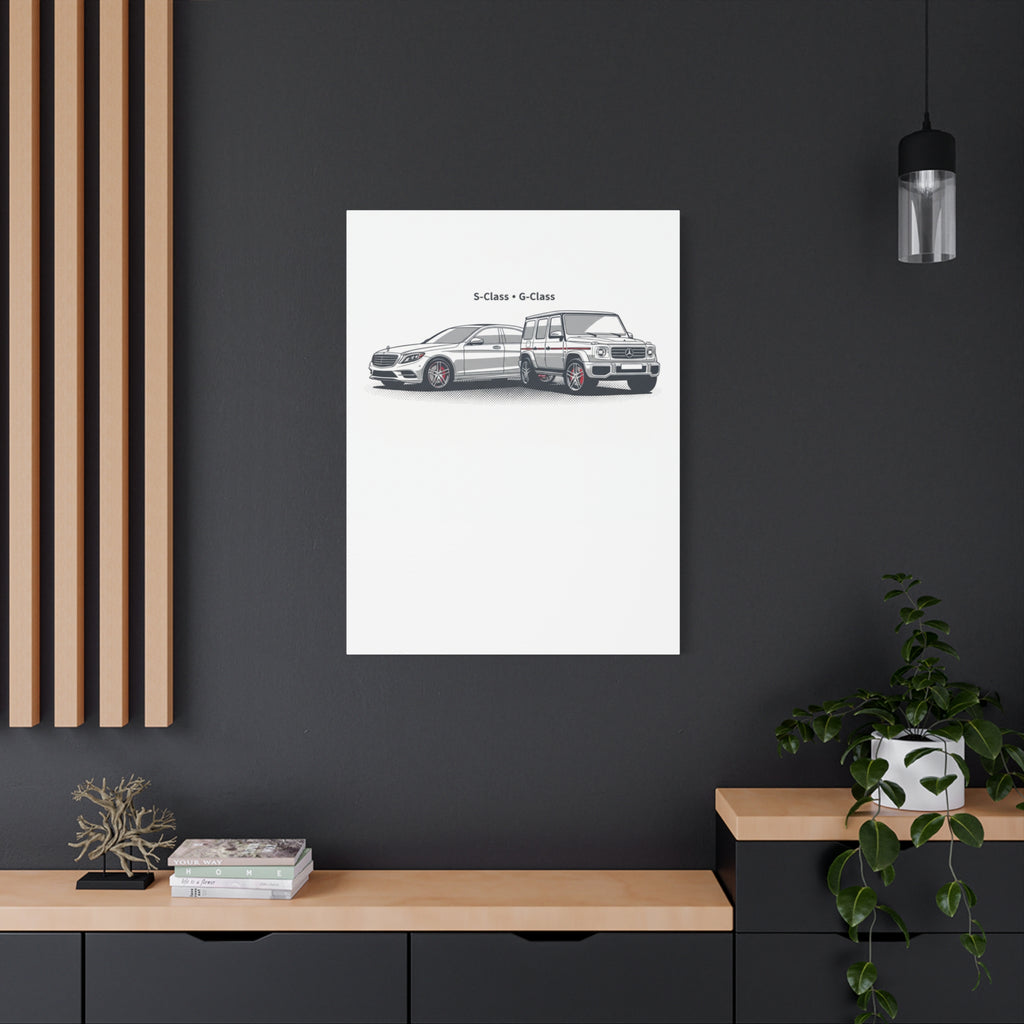 Mercedes S-Class & G-Class Matte Canvas Wall Art — Stretched 1.25"
