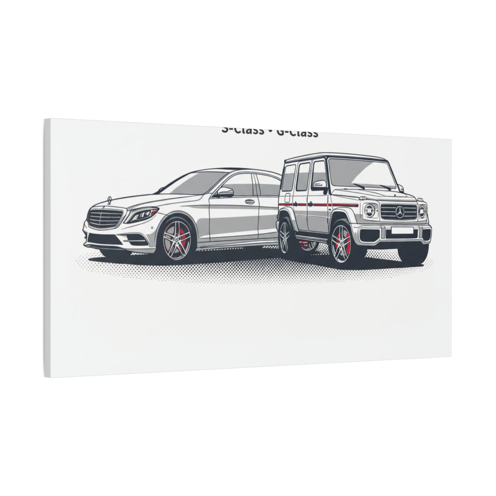 Mercedes S-Class & G-Class Matte Canvas Wall Art — Stretched 1.25"
