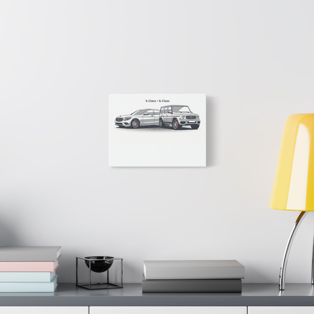 Mercedes S-Class & G-Class Matte Canvas Wall Art — Stretched 1.25"