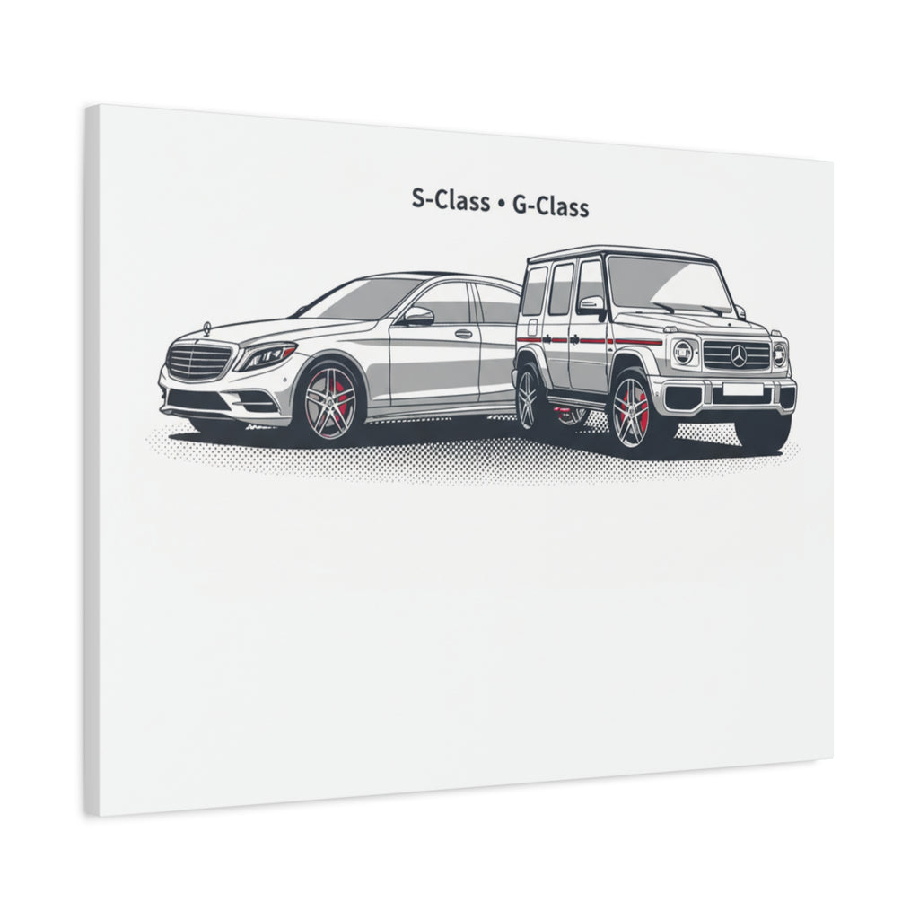 Mercedes S-Class & G-Class Matte Canvas Wall Art — Stretched 1.25"