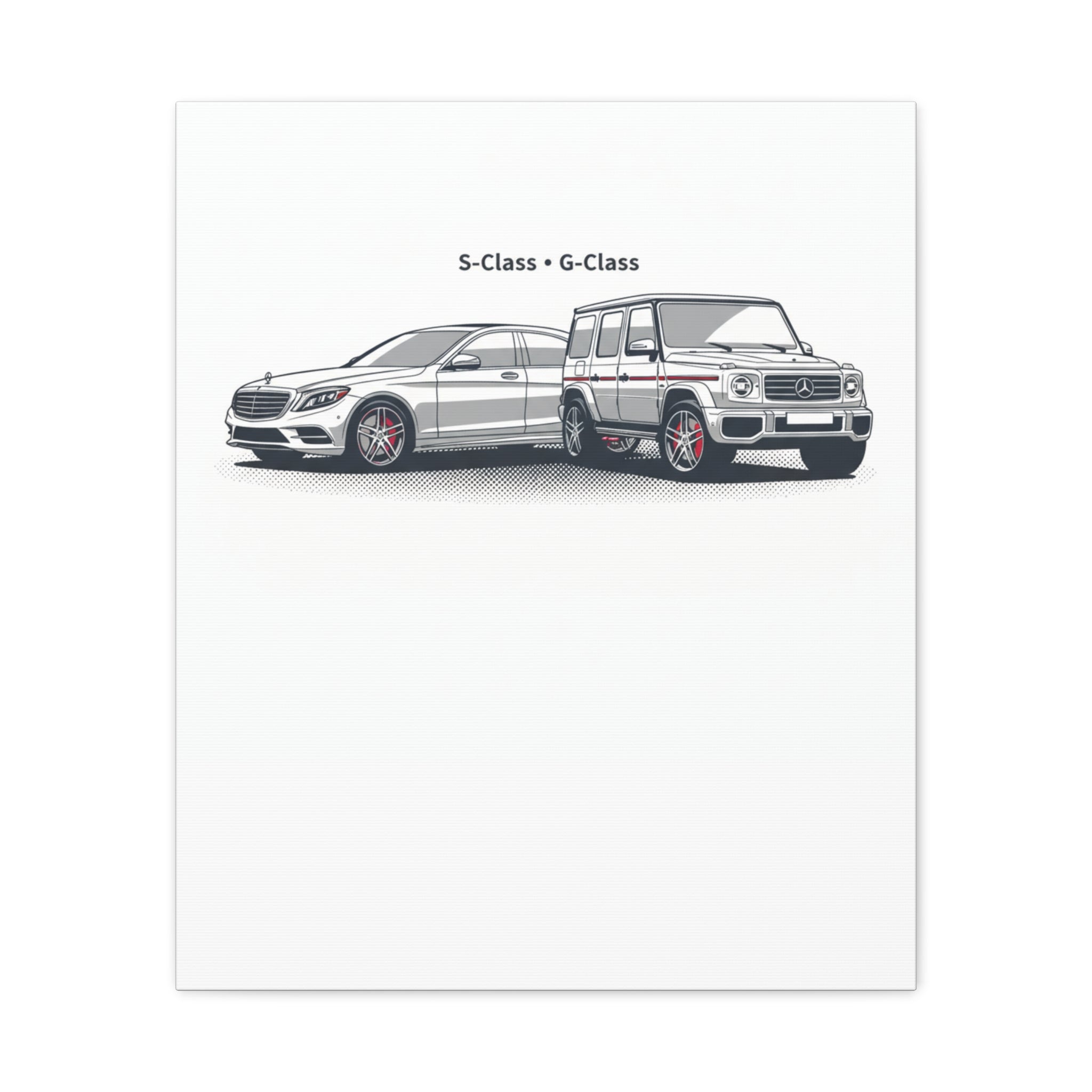 Mercedes S-Class & G-Class Matte Canvas Wall Art — Stretched 1.25"