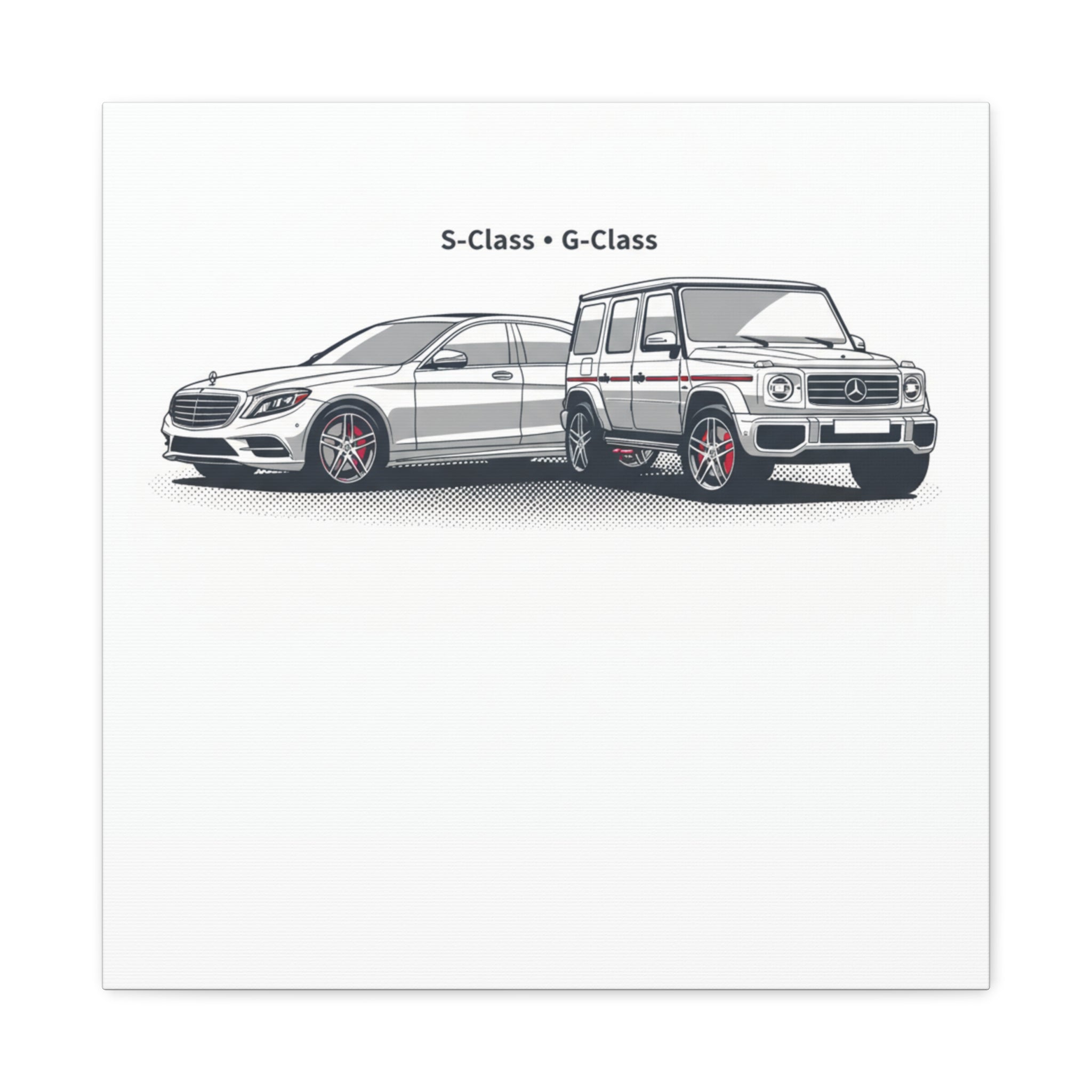 Mercedes S-Class & G-Class Matte Canvas Wall Art — Stretched 1.25"