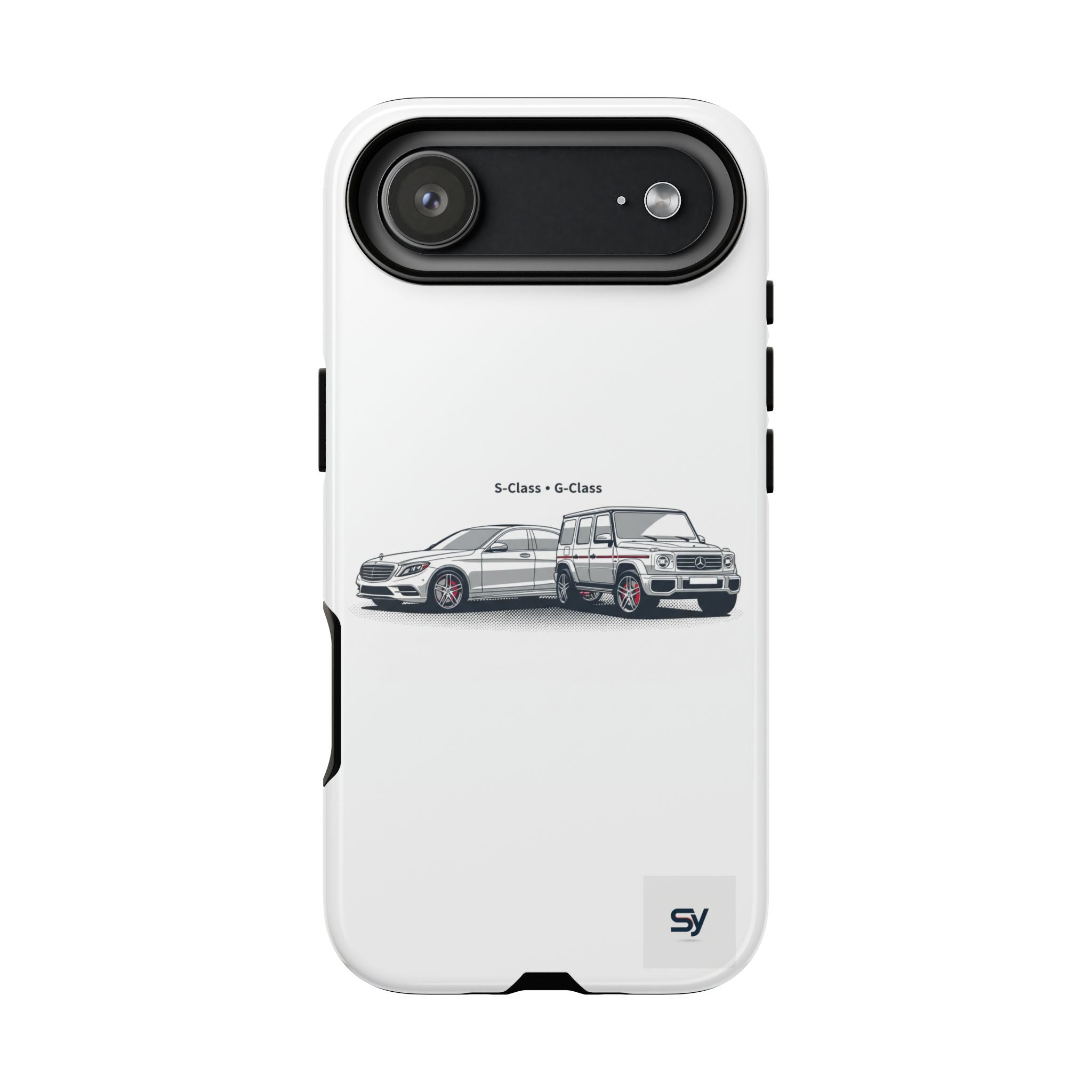 Phone Case - Twin Mercedes S-Class Illustration ("S-Class + S-Class")