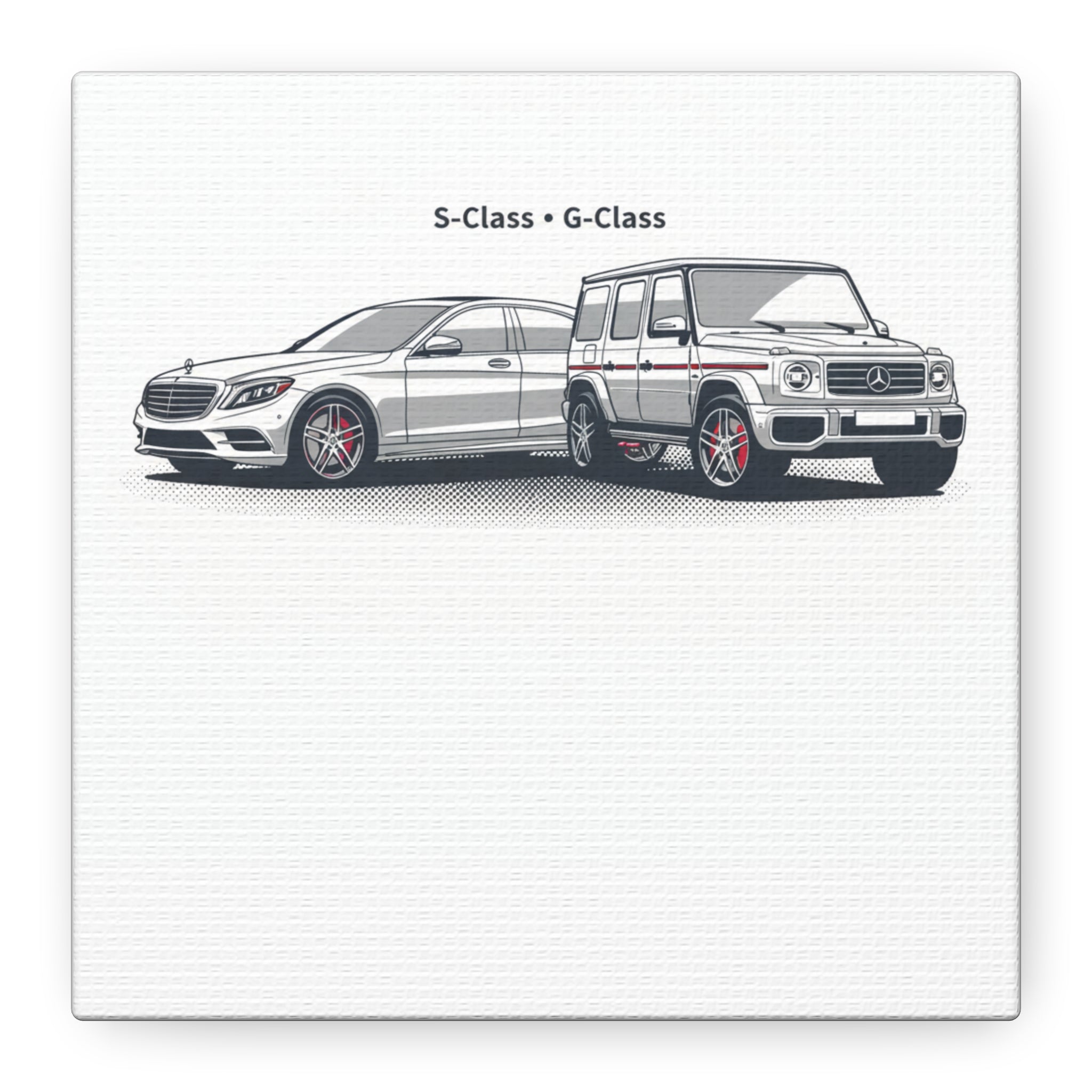 Mercedes S-Class & G-Class Matte Canvas Wall Art — Stretched 1.25"